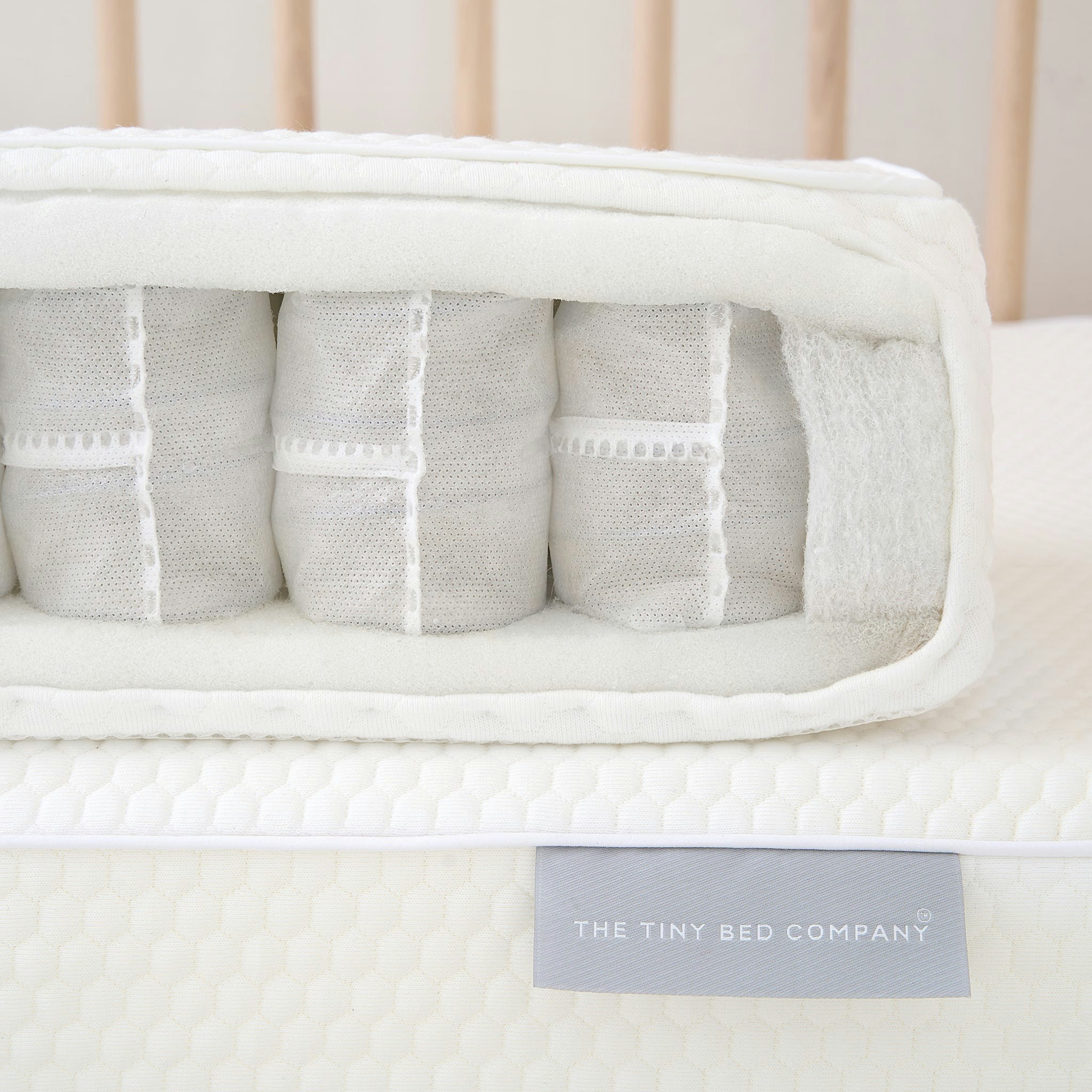 The Tiny Bed Company White Tiny Dreamer Plus™ - Luxury Pocket Sprung Cot Bed Mattress (160 X 80Cm) - Mattress Only