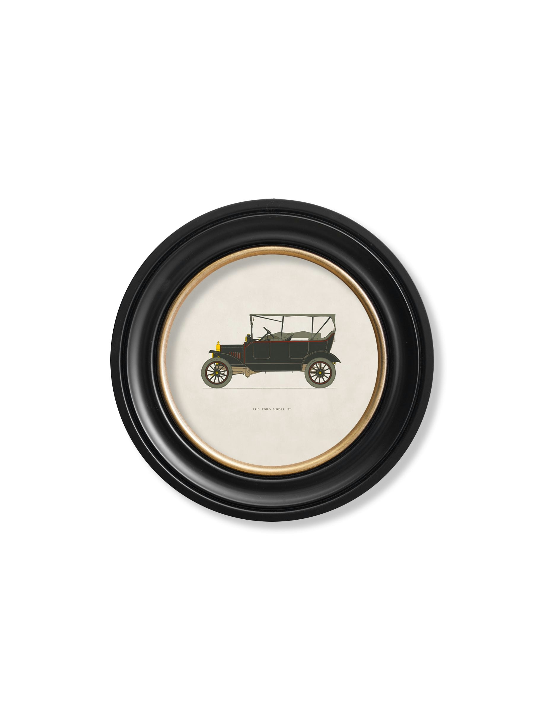 Rackhams 1915 Ford Model 'T' In Round Frame - 44 X 44Cm - Oxford Round