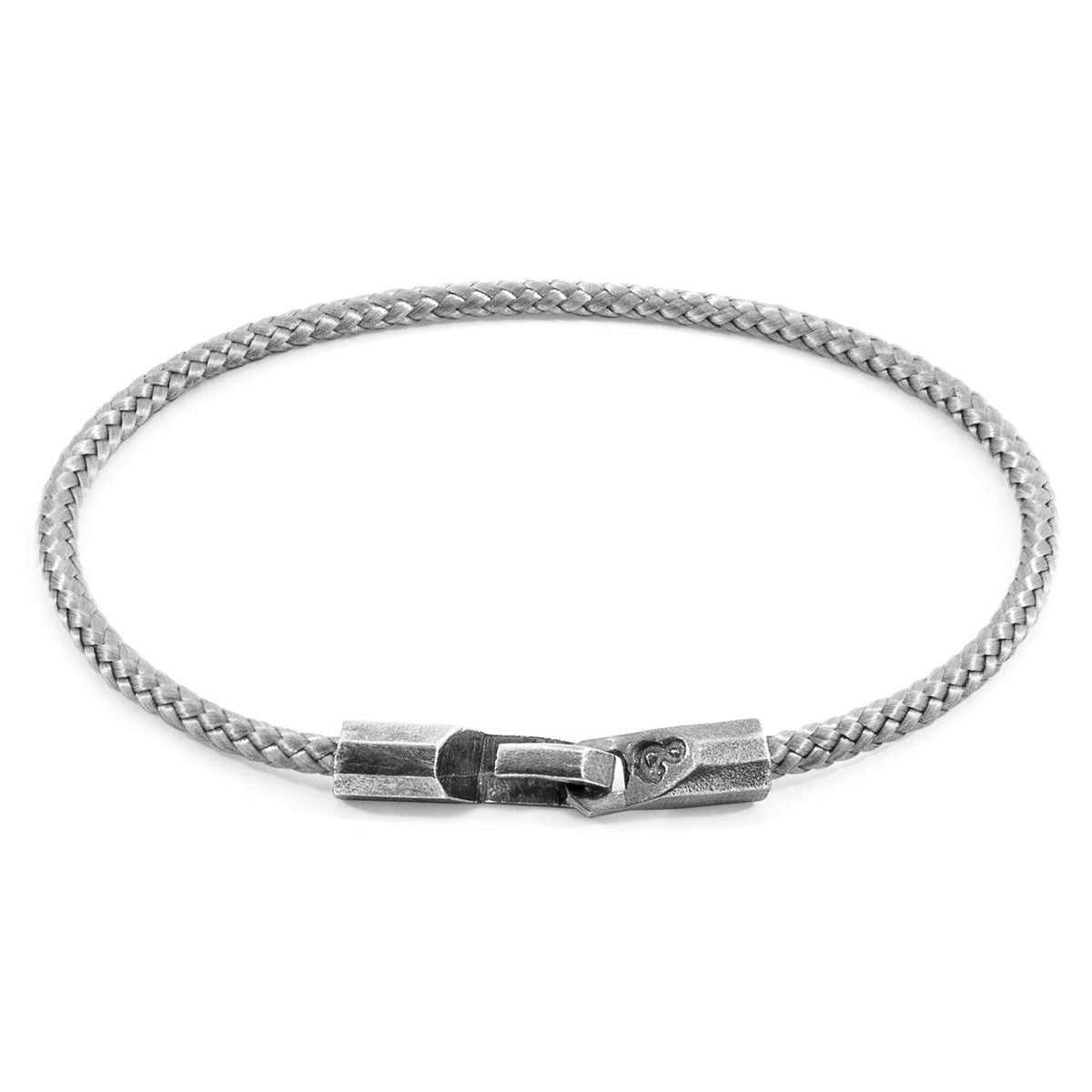 Anchor & Crew Grey/Silver Classic Talbot And Rope Bracelet - S - 19Cm