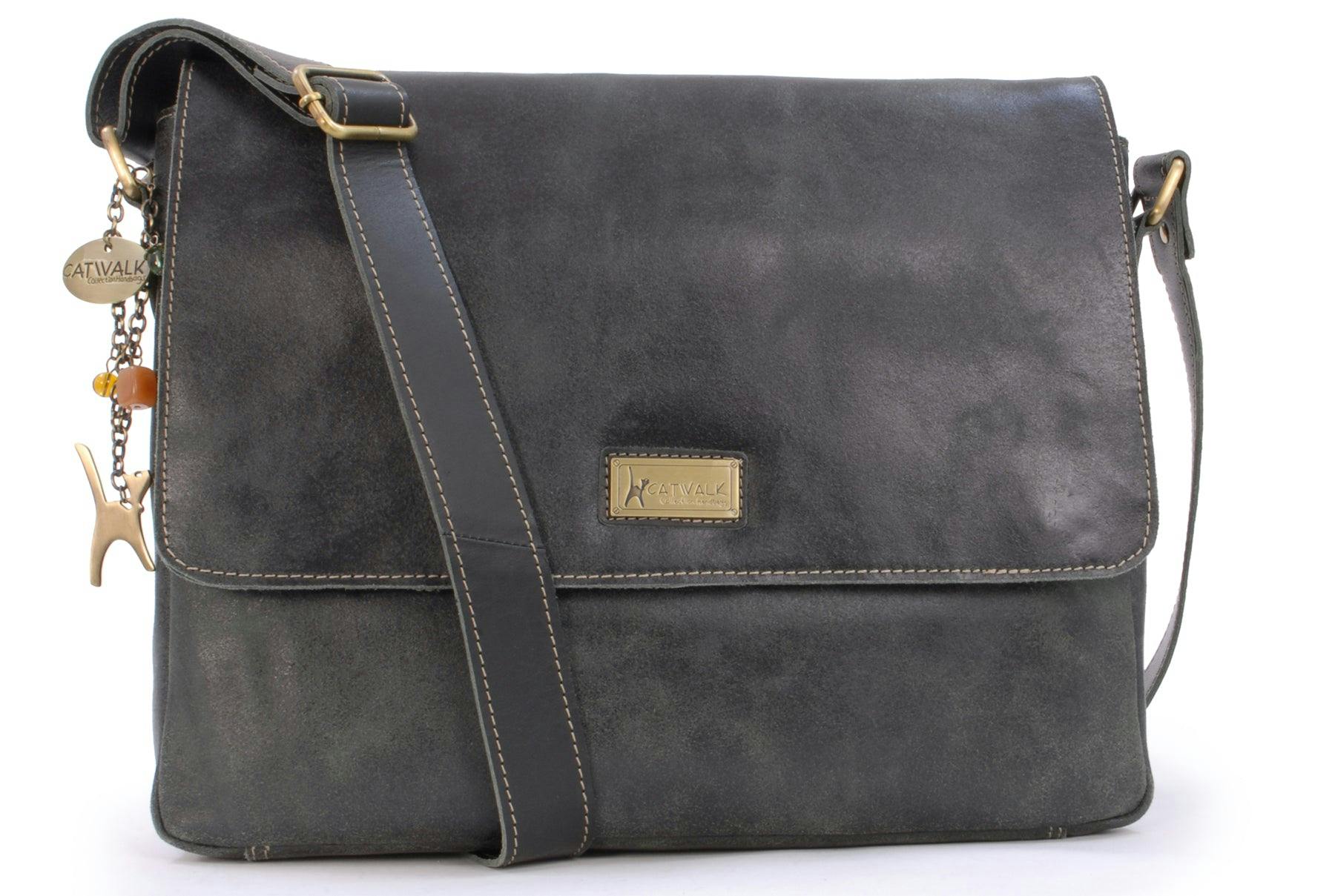 Catwalk Collection Handbags Green Sabine - Messenger Bag - L