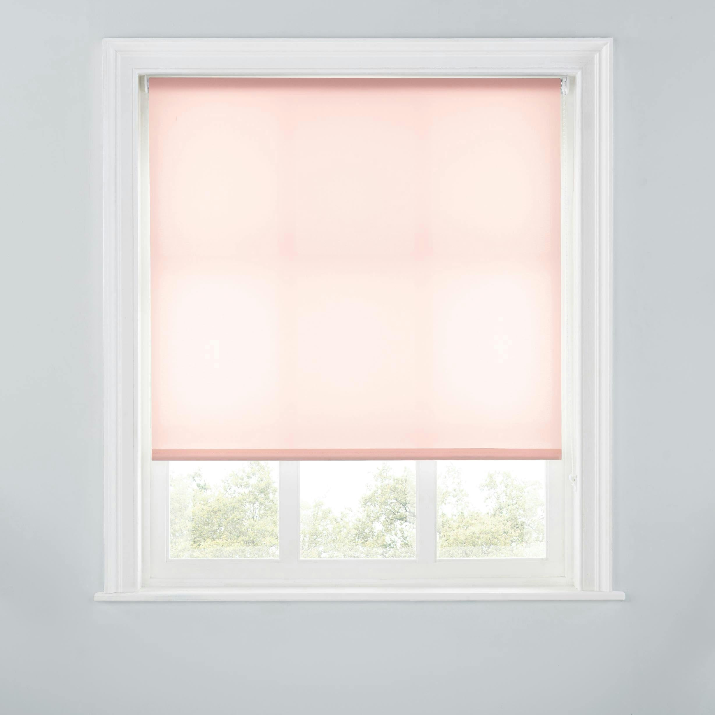 Rackhams Pink Trimmable Daylight Roller Blind - 5Ft - Blush - 150Cm(W) X 170Cm(L)