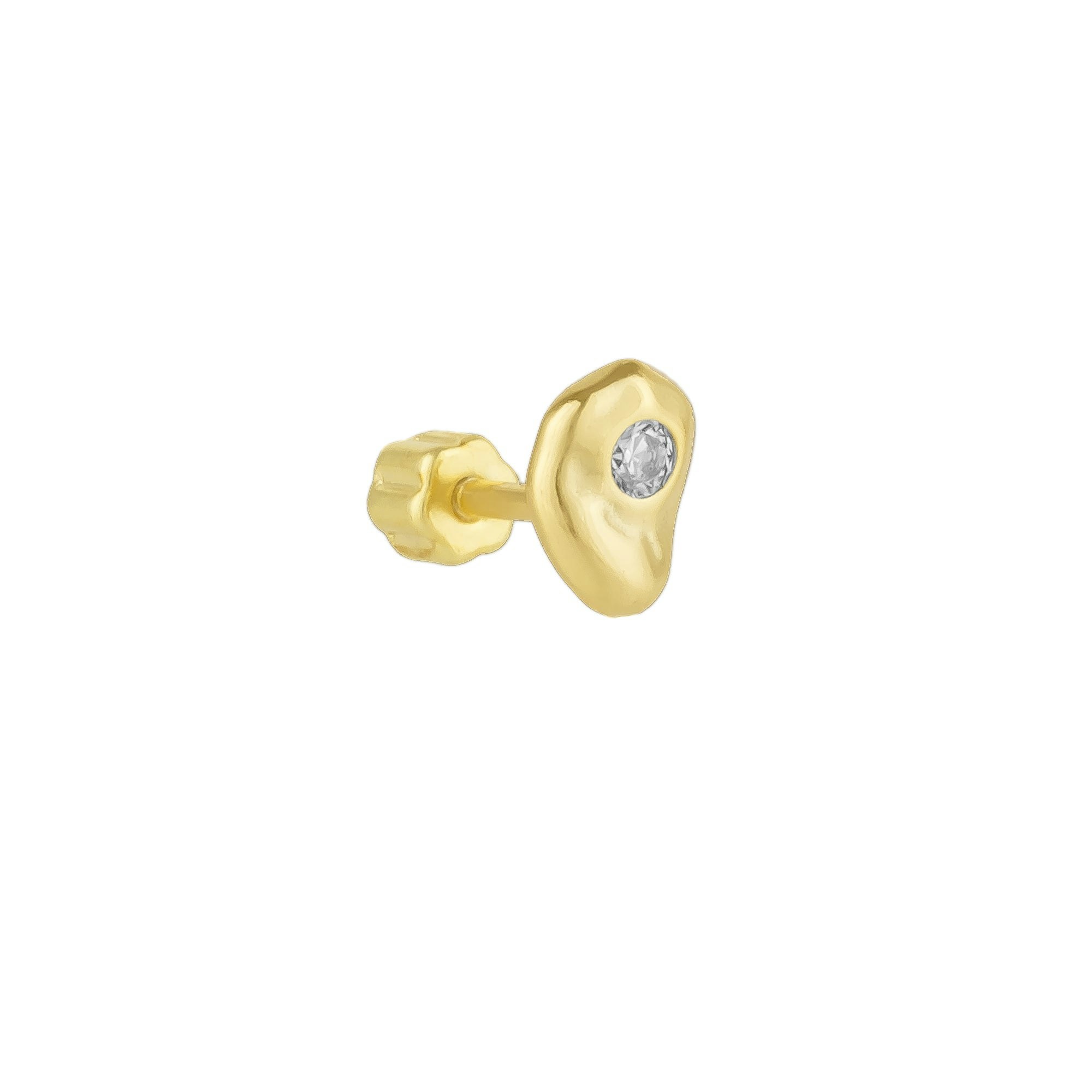 Spero London Silver/Gold Sterling Melting Piercing With Gemstone