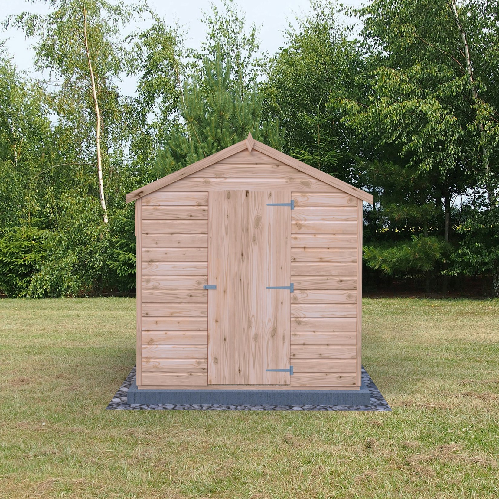 Rackhams Light 8X6 Single Door Apex Shed 12Mm Shiplap Interlock Cladding