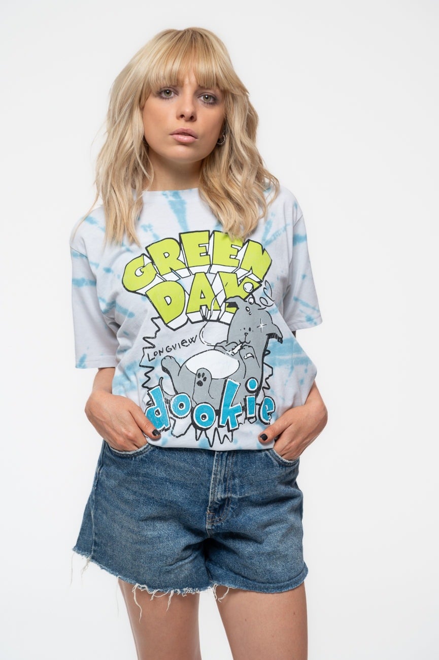 Paradiso Clothing Unisex Green Day Dookie Longview Dye Wash T Shirt - Xxl