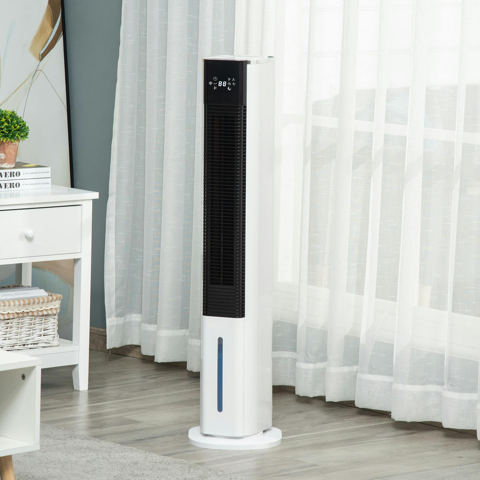 Homcom Quiet Air Cooler, Humidifier Evaporative Ice Cooling Fan