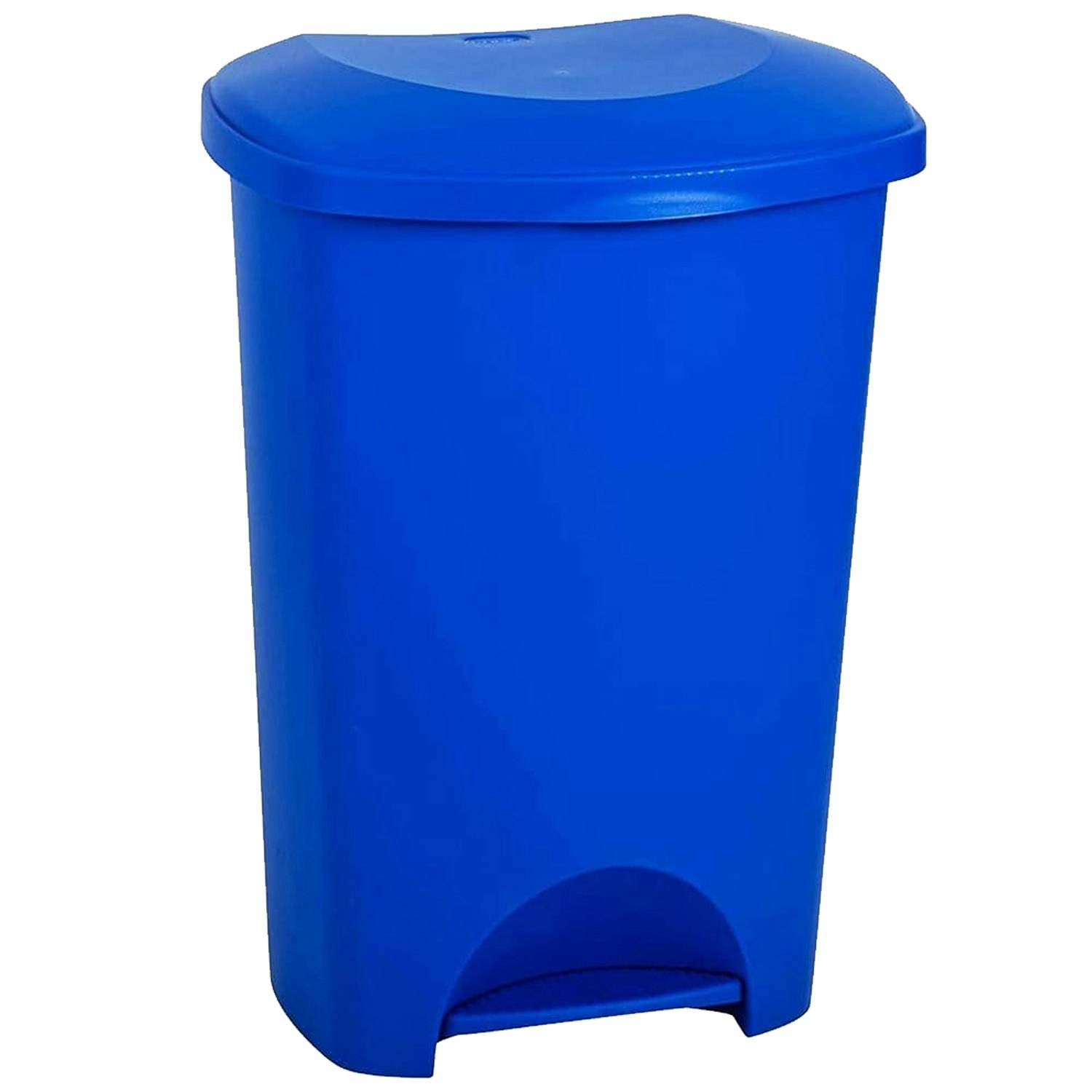 Rackhams Blue 50L Recycling Commercial Medical Utility Waste Trash Pedal Bin With Hands Free Foot Pedal Operation - 1 X