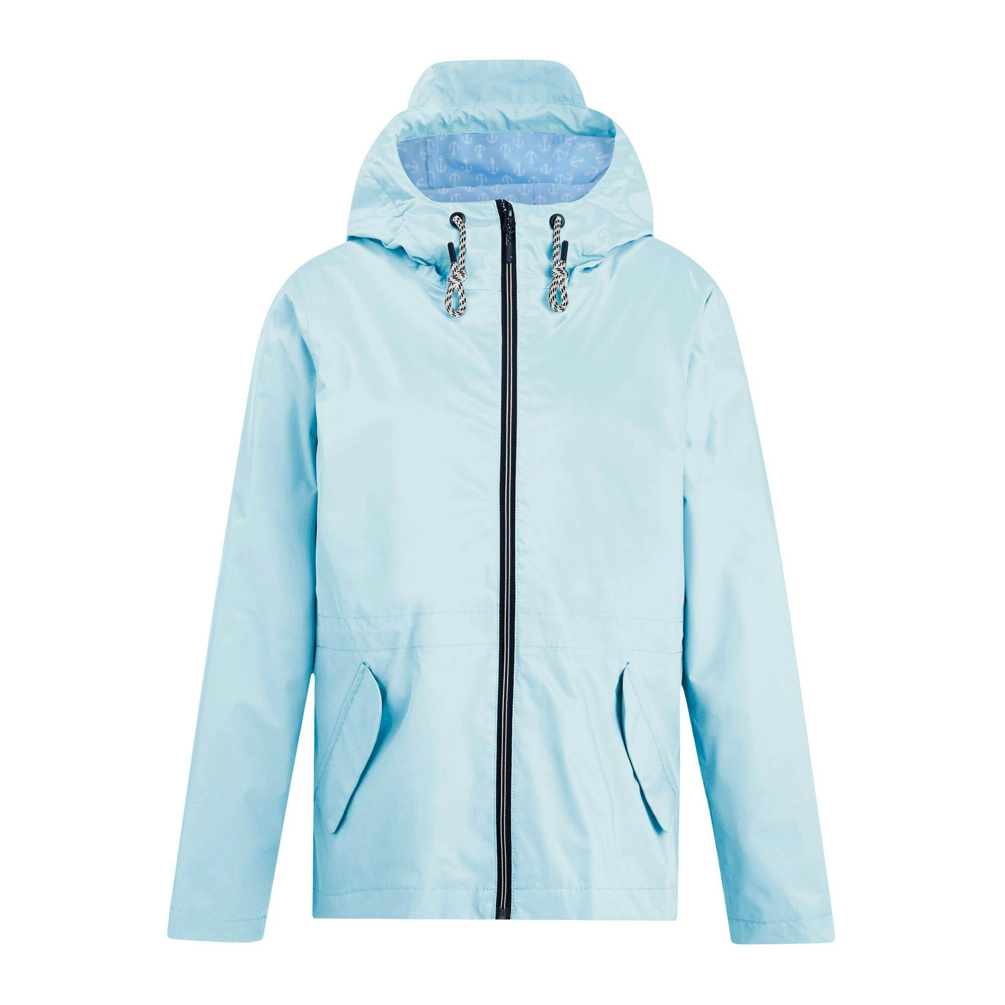 Regatta Women's Bayletta Grid Distress Waterproof Jacket - Skyway - 10 Uk - Skyway - 62% Polyester/38% Recycled Polyester