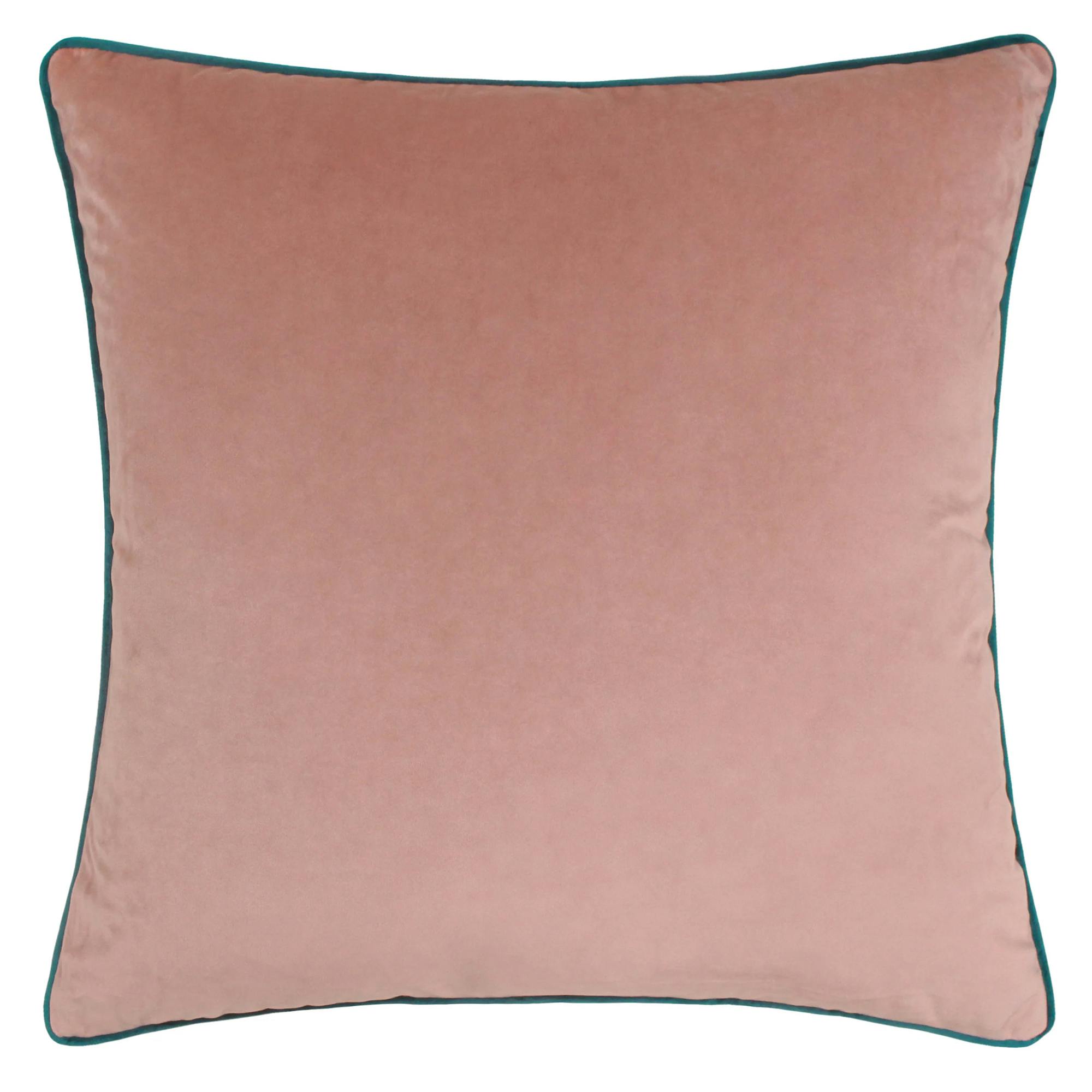 Furn Meridian Velvet Cushion Cover - Blush/Teal - 45Cm X 45Cm - Blush/Teal - 100% Polyester