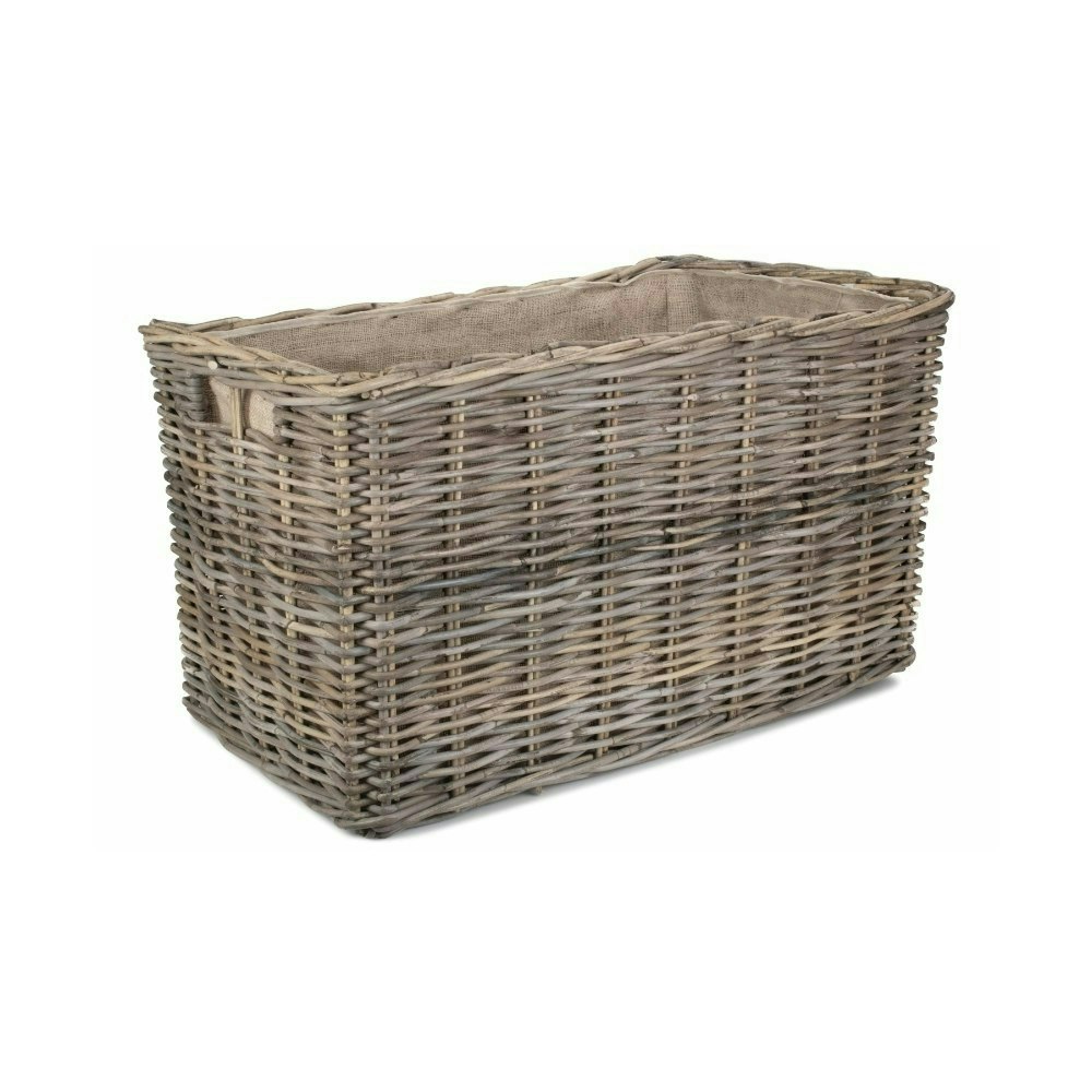 Red Hamper Large Under Bench Rattan Basket