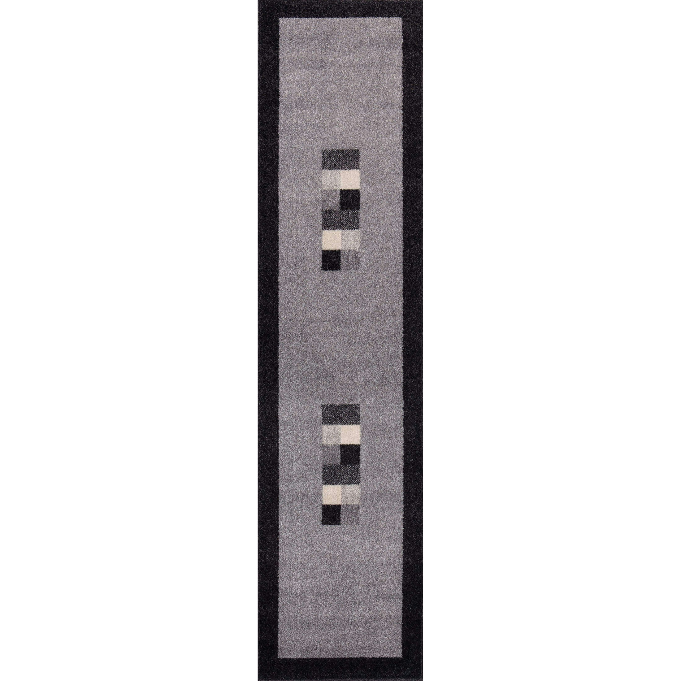The Rugs Grey/Black Ephesus Rug | 7439Gb - 60X240 Cm