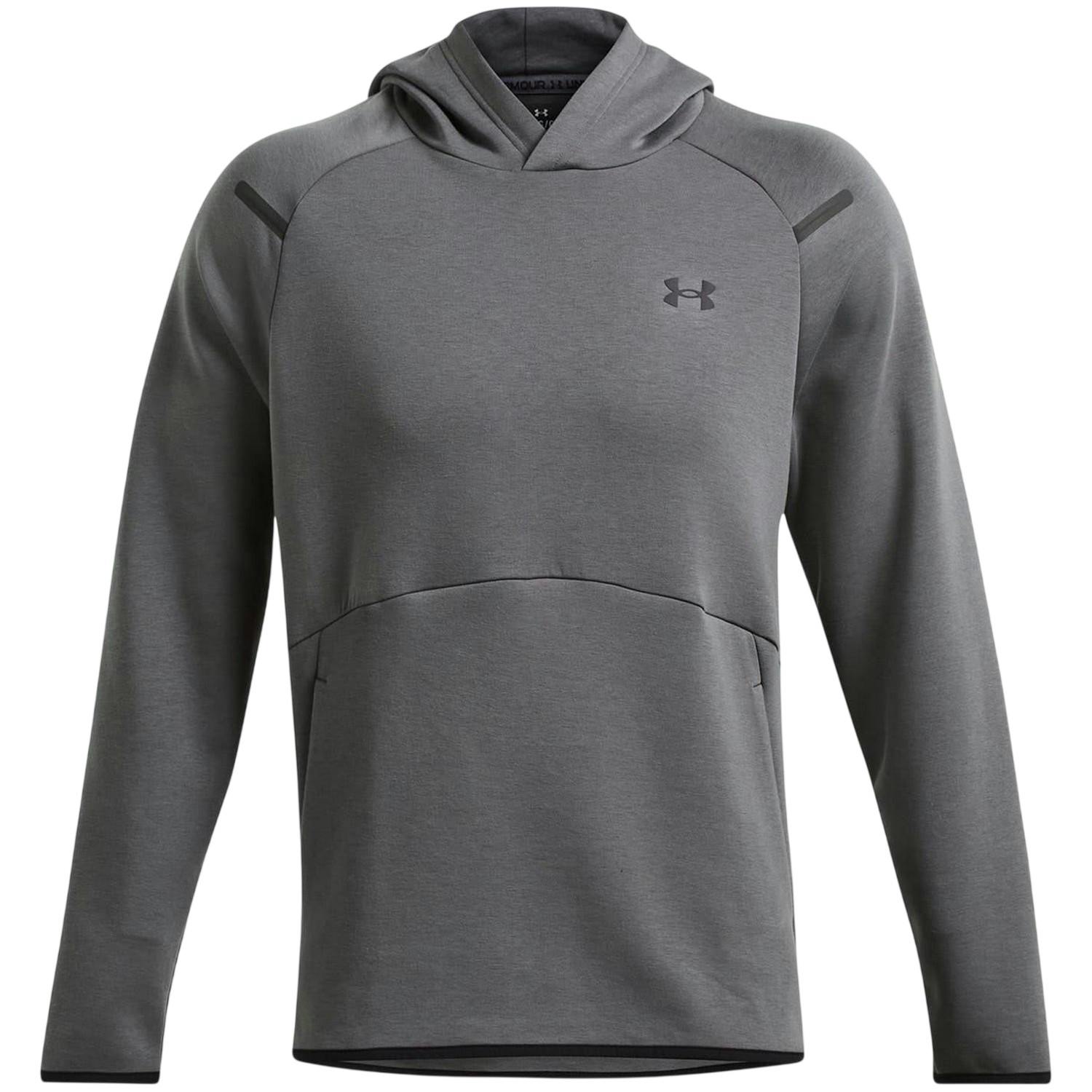Under Armour Men's Grey Raglan Athletic Hoodie - M - 80% Cotton/20% Polyester