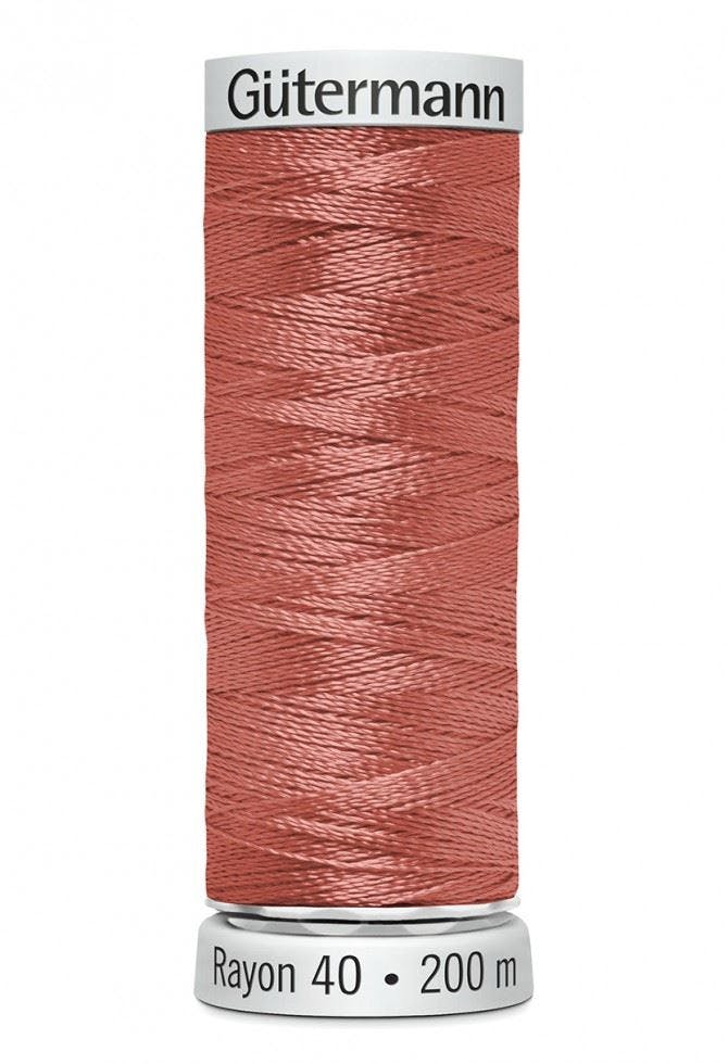 Gutermann No 40 Sulky Rayon Embroidery Thread 200M Rayon Thread Suitable For Embroidery - 1020 - 200 Metres