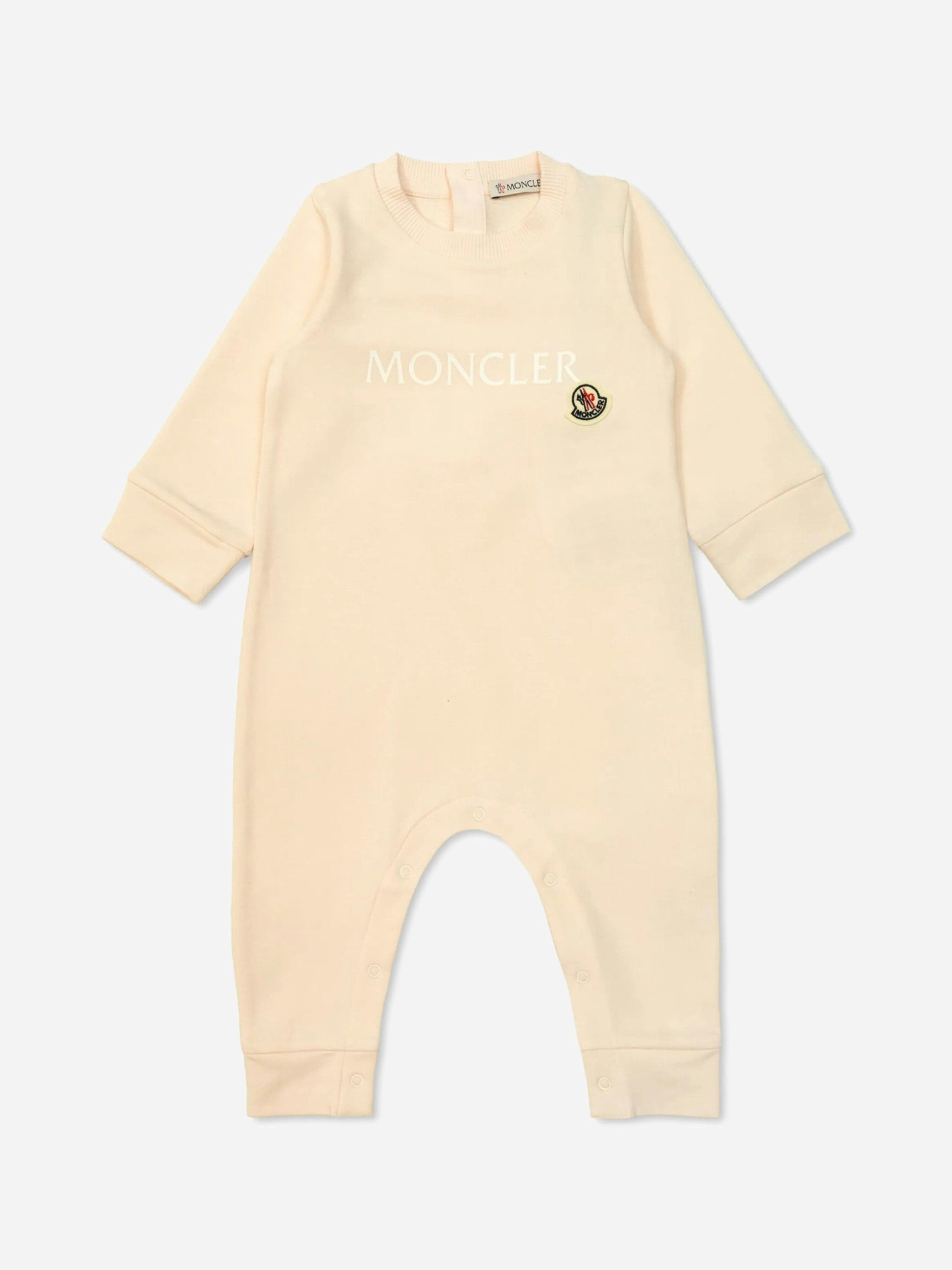 Moncler Enfant Women's Pink Baby Girls Logo Romper In - 9 - 12 Mths