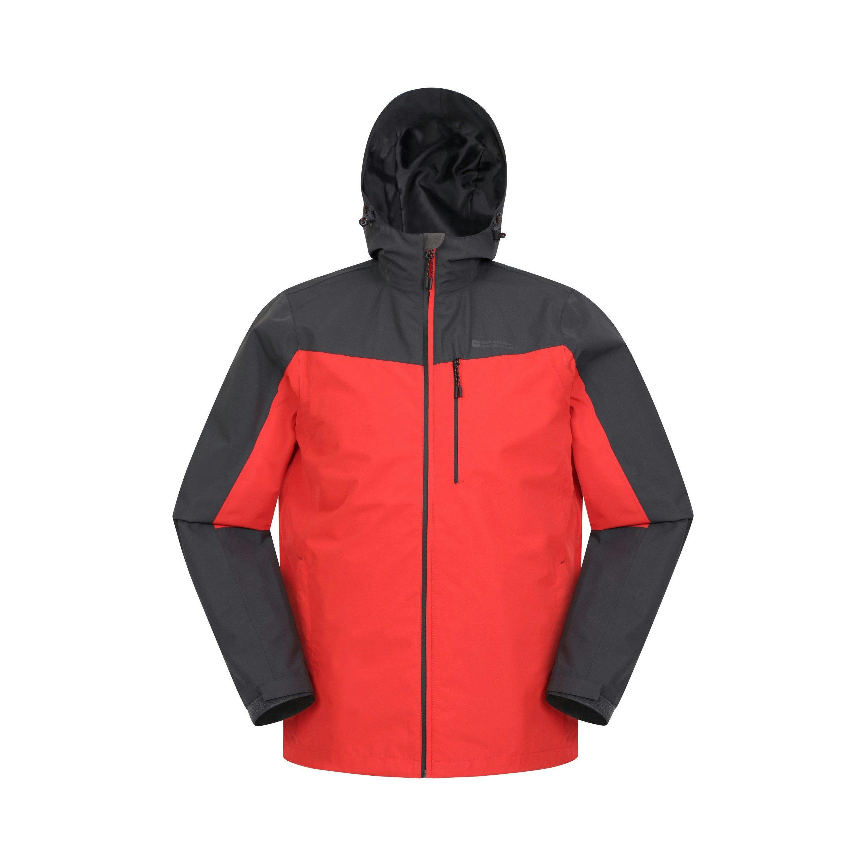 Mountain Warehouse Men's Red Brisk Extreme Waterproof Jacket - Active - L - Active - 100% Polyester