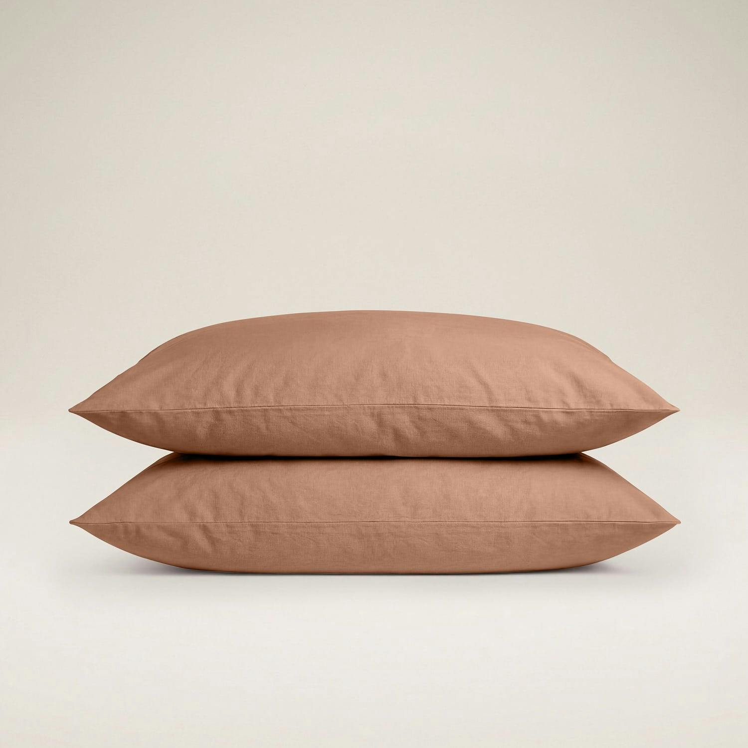 Bedable Brown Percale Pillowcase Pair - King 50X90 Cm