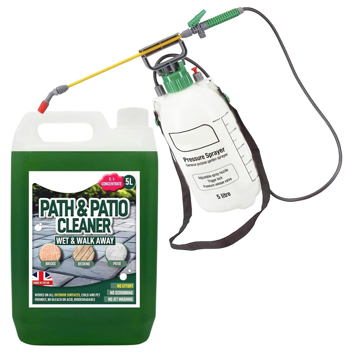 Storm Trading Group 5 Litre Sprayer Bottle & Patio Cleaner Fluid Staining Remover Cleaning Solution