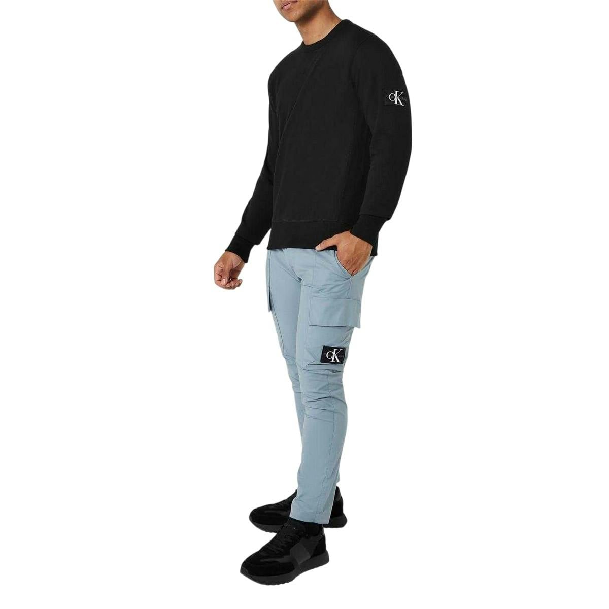 Calvin Klein Men's Black Badge Crew Neck Sweatshirt - S - 100% Cotton