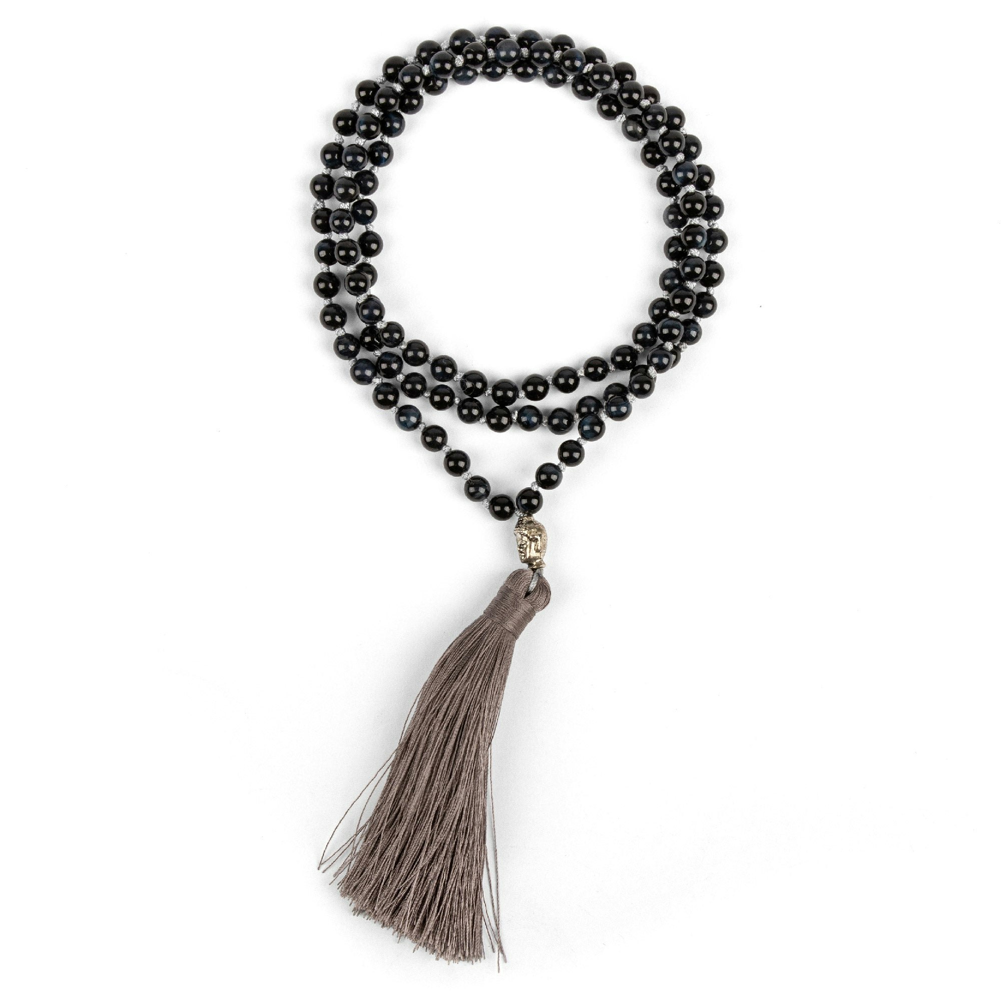 Myga Blue Serenity Mala Bead Necklace