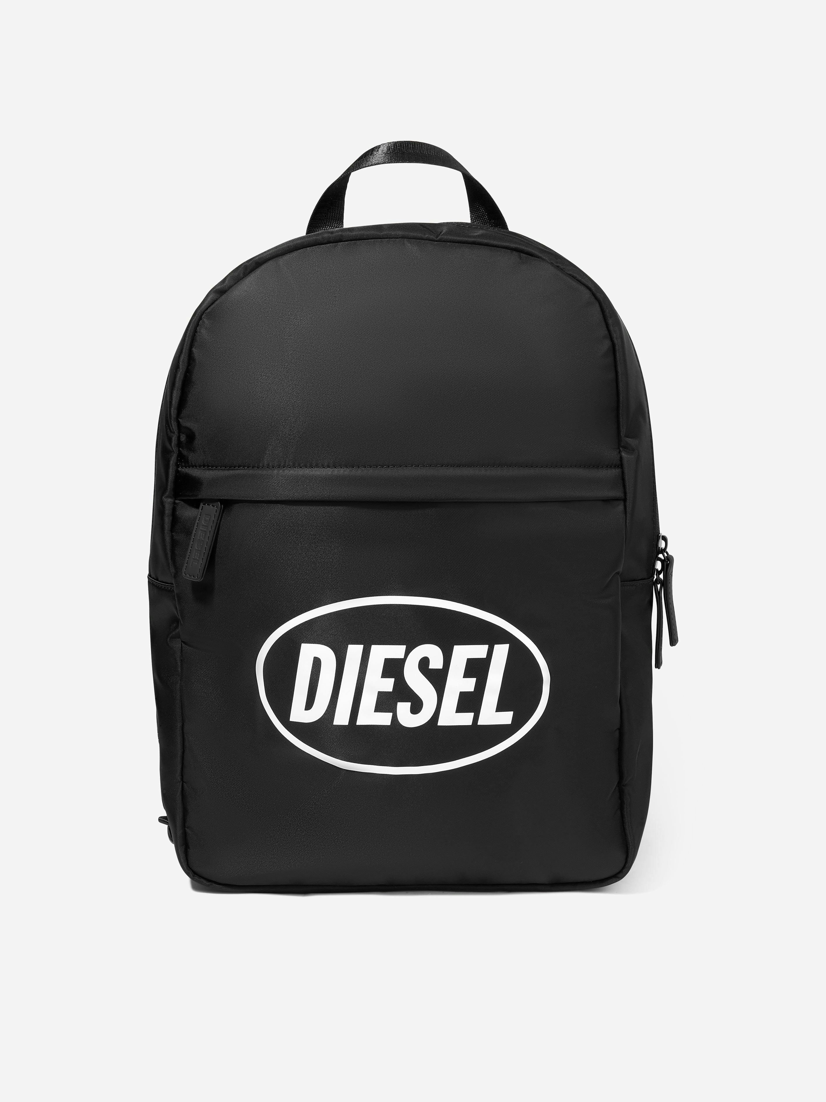 Diesel Boys Black Oval D Backpack In - One Size