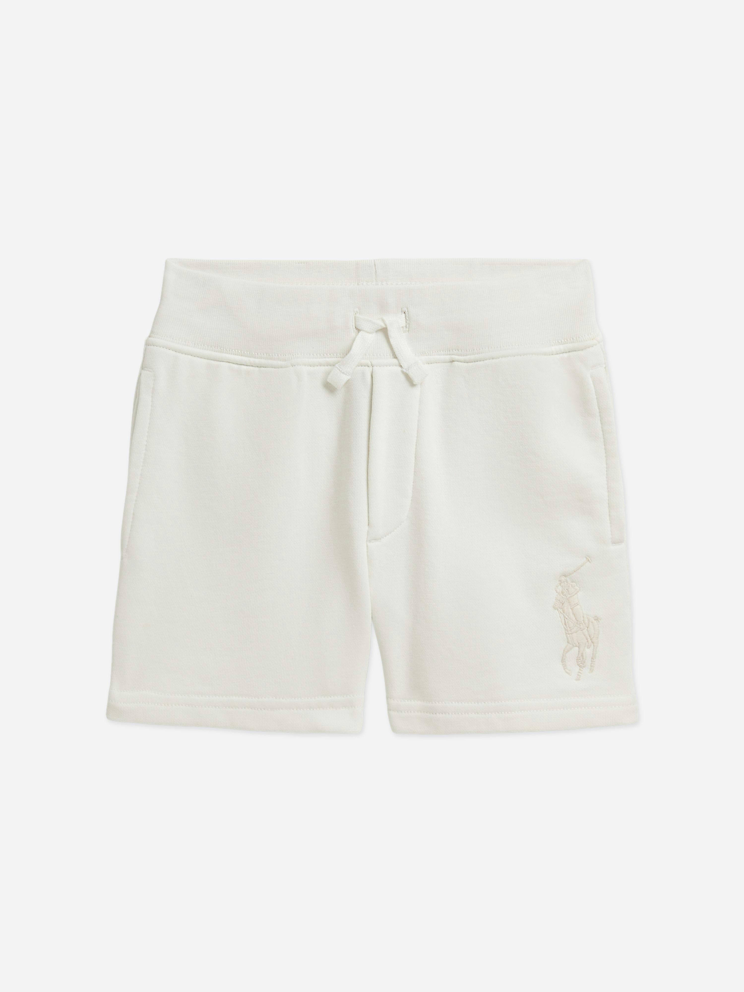 Ralph Lauren Kids Boys Ivory/Cream Ralph Lauren French Terry Shorts In - 8 Yrs