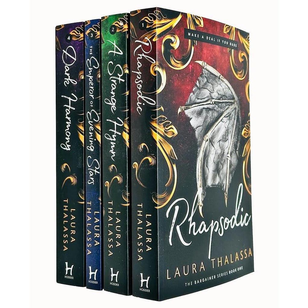 Hodder Dark The Bargainer Series 4 Book Set By Laura Thalassa Rhapsodic, A Strange Hymn & More