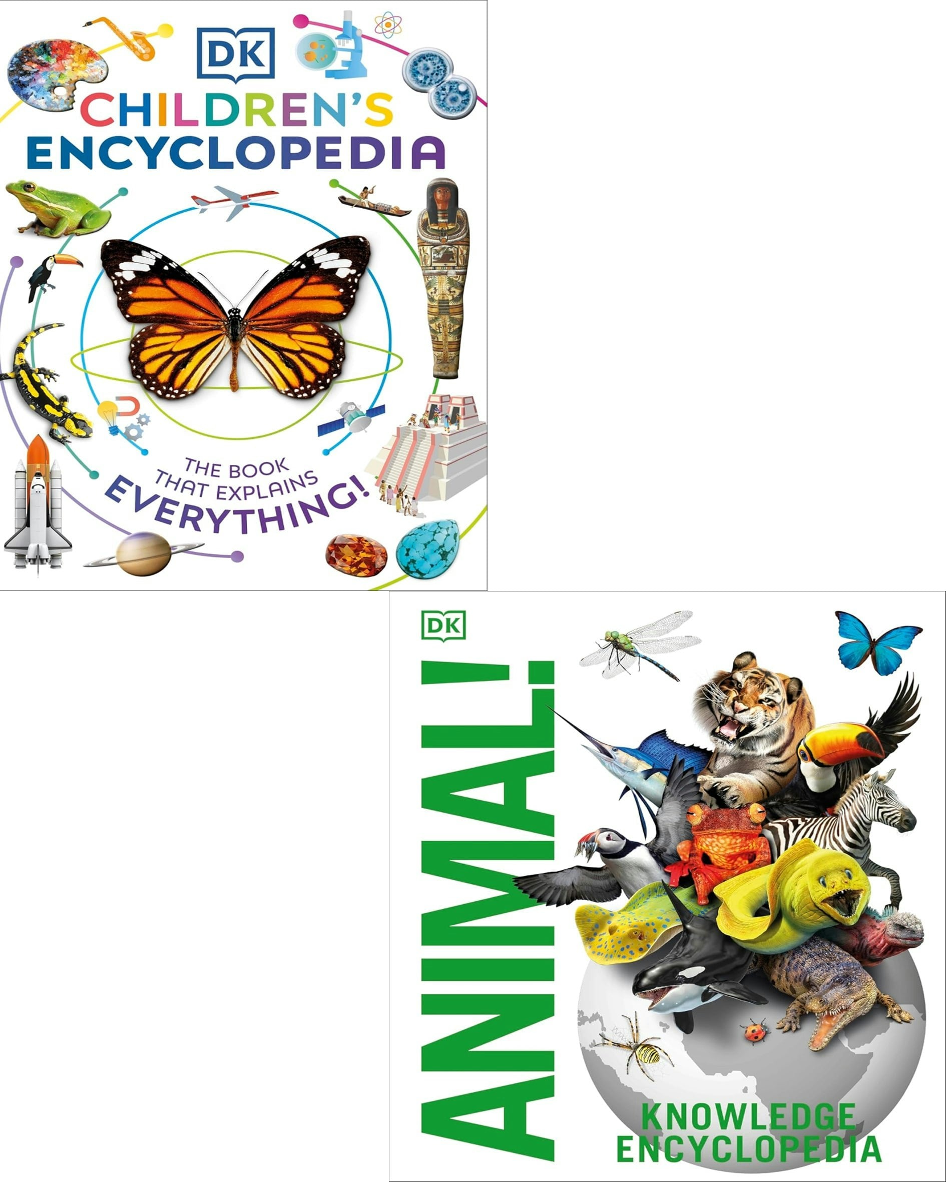 Books4people Dk Childrens Encyclopedia, Knowledge Encyclopedia Animal 2 Books Collection Set