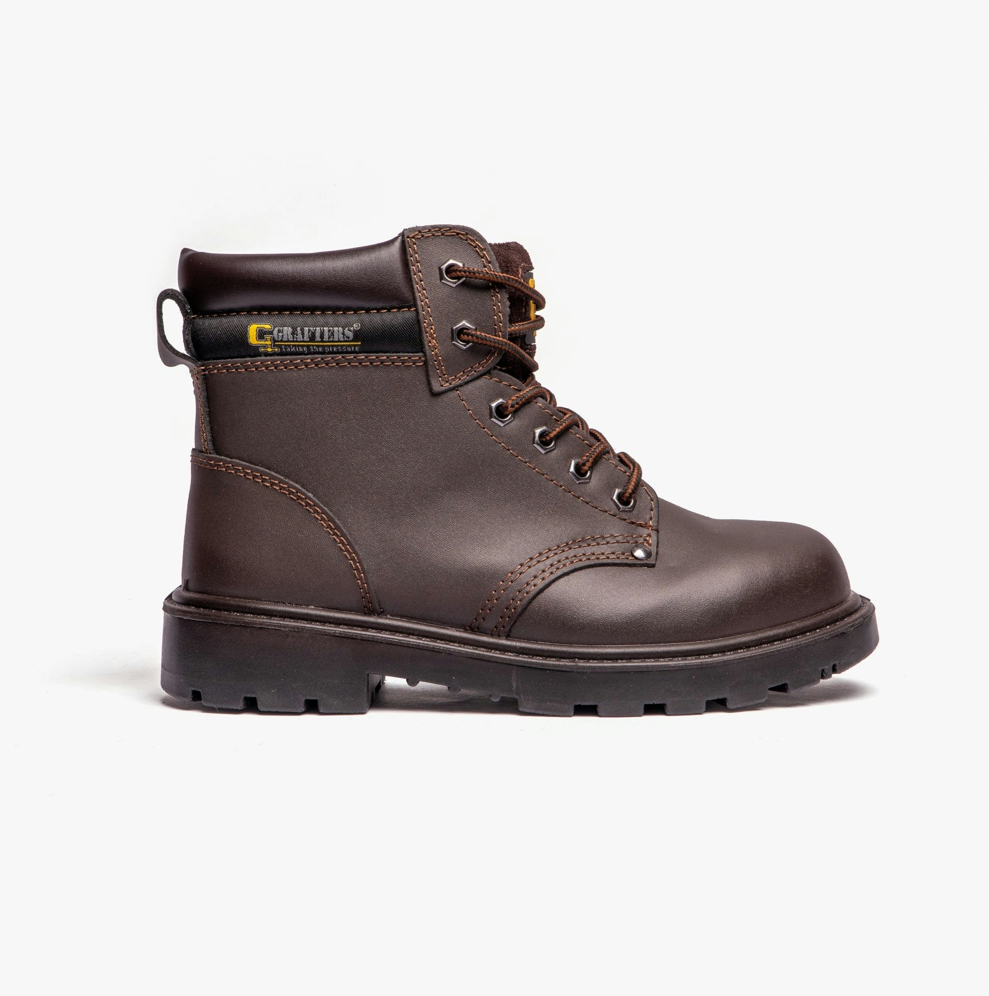 Grafters Unisex Brown Apprentice Leather Safety Boots - Uk 12