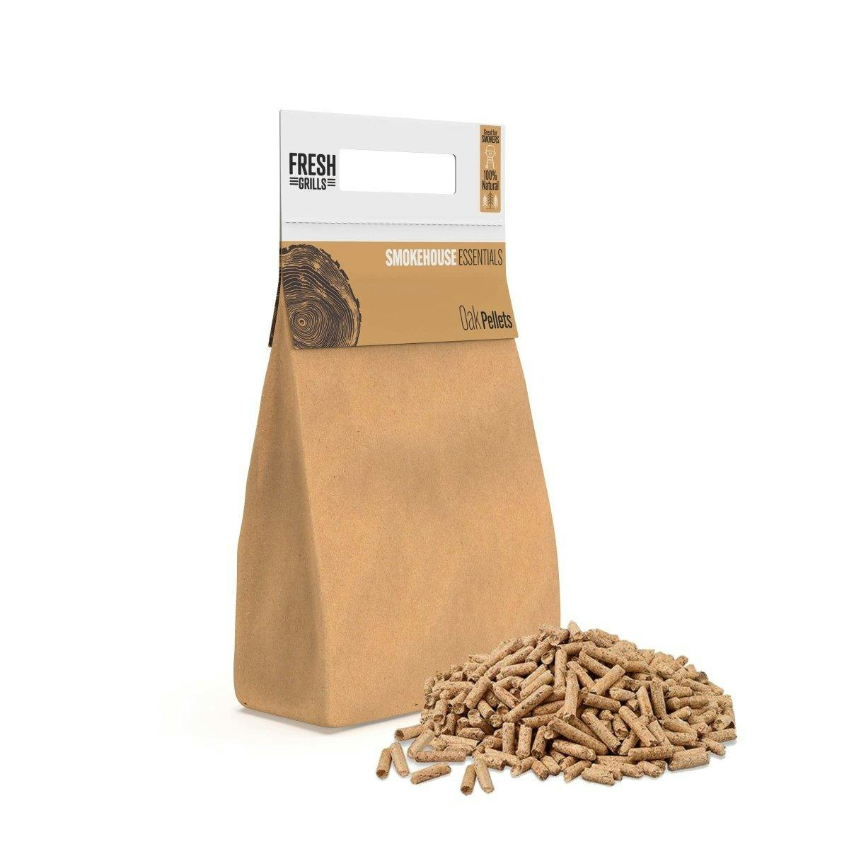 Fresh Grills Wood Pellets For Bbq Grill, Wood Fired Pizza Oven, Kamado And Outdoor Smokers - 3Kg - Oak