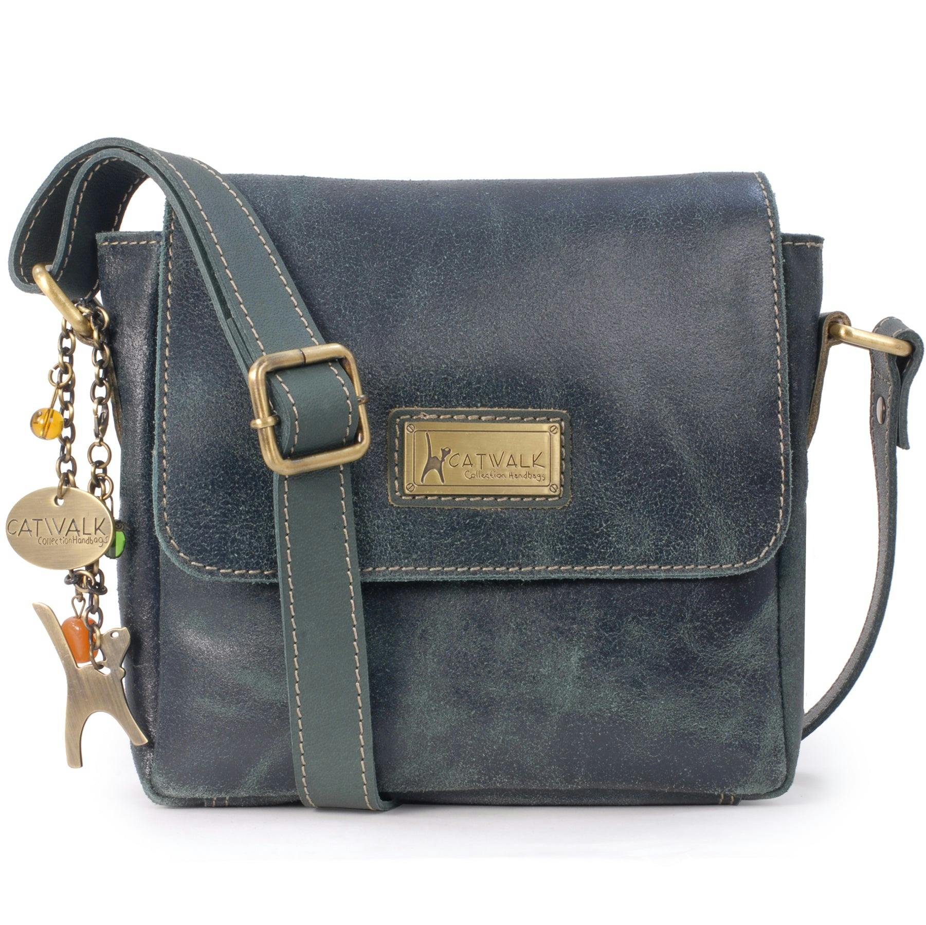 Catwalk Collection Handbags Green Sabine - Messenger Bag - S