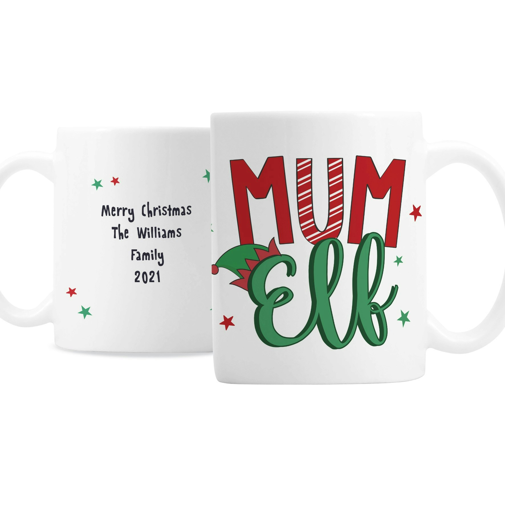 Rackhams Personalised Mum Elf Mug