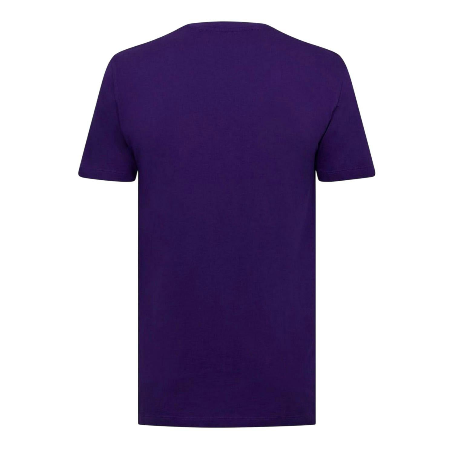 Off-White Men's White/Purple Off- Off Mirror Cotton Regular Short-Sleeved T-Shirt - S - 100% Mixed
