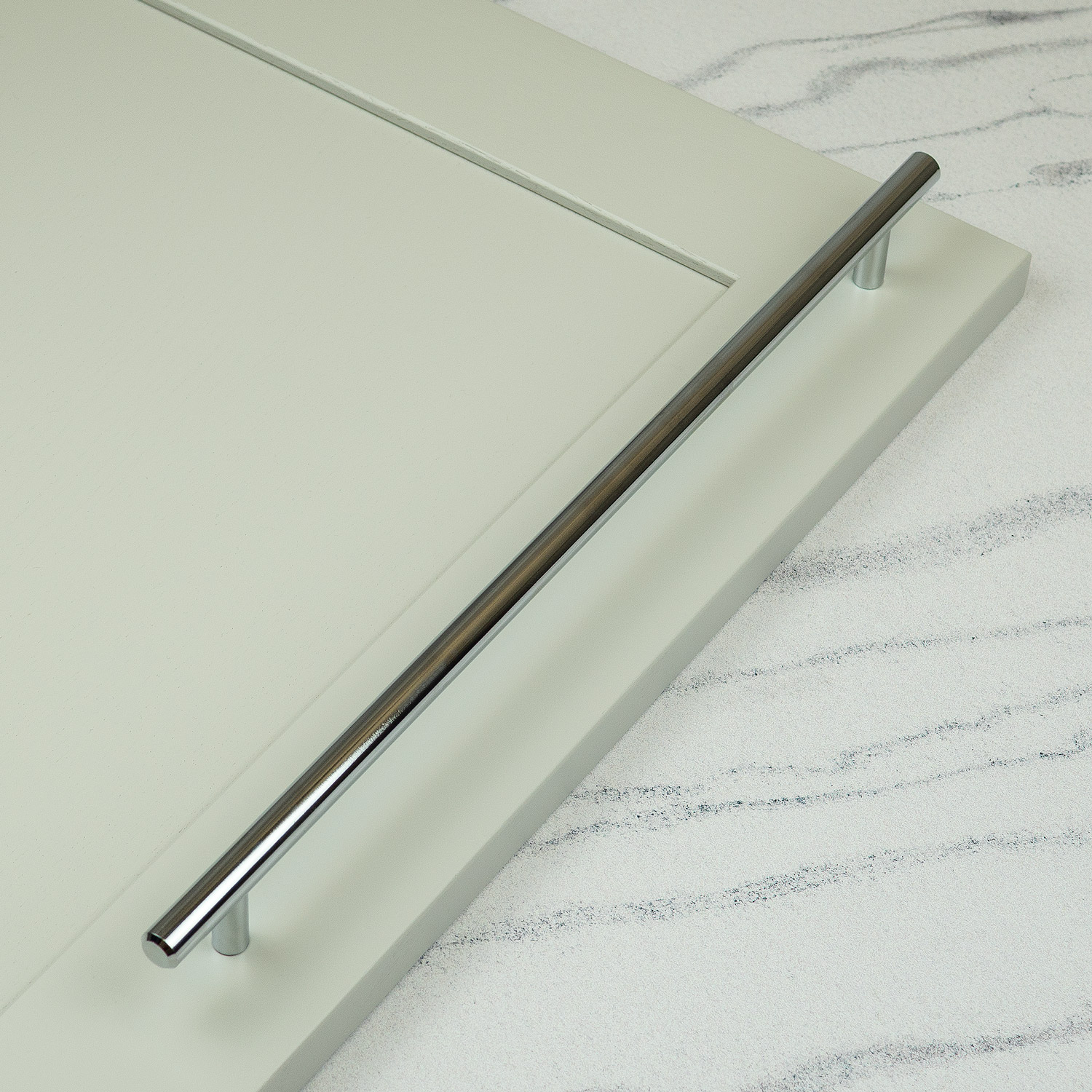 Rackhams Silver Polished Chrome Bar Handles - 320Mm Handle