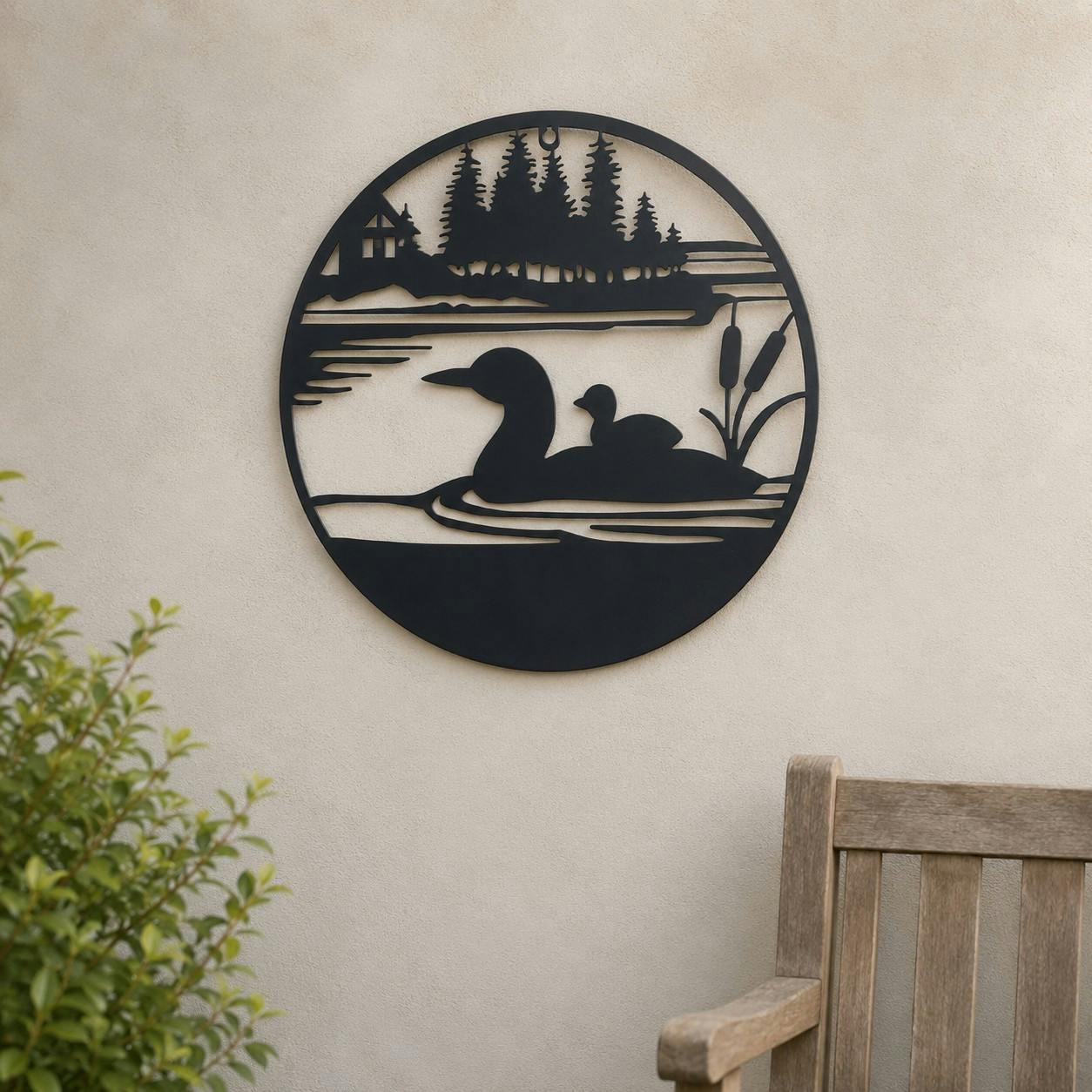 Rackhams Black Metal Wall Art - Ducks