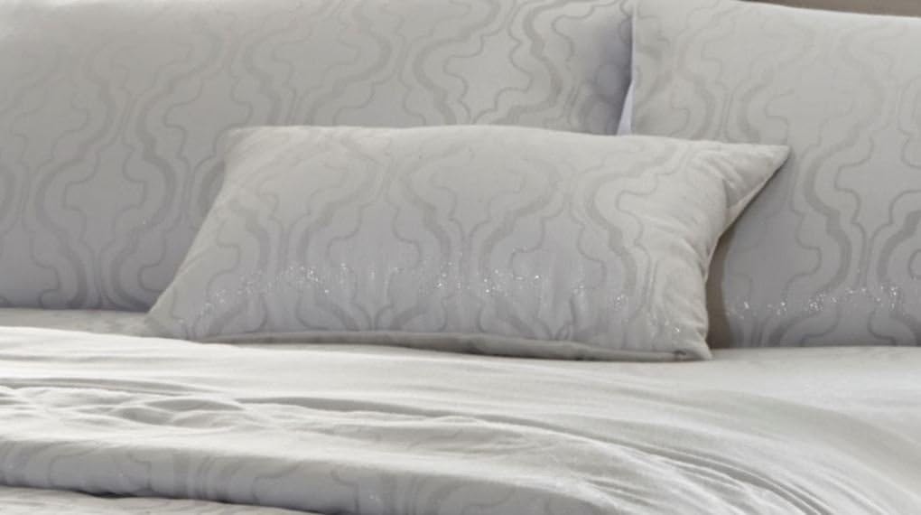 Rackhams Silver Drummond Metallic Glitter Filled Cushion