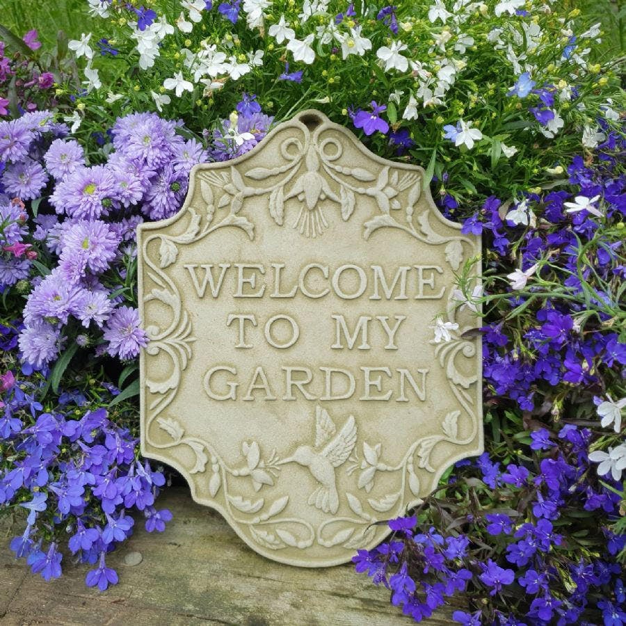 Rackhams Beautiful Design Stone Cast Wall Welcome Plaque