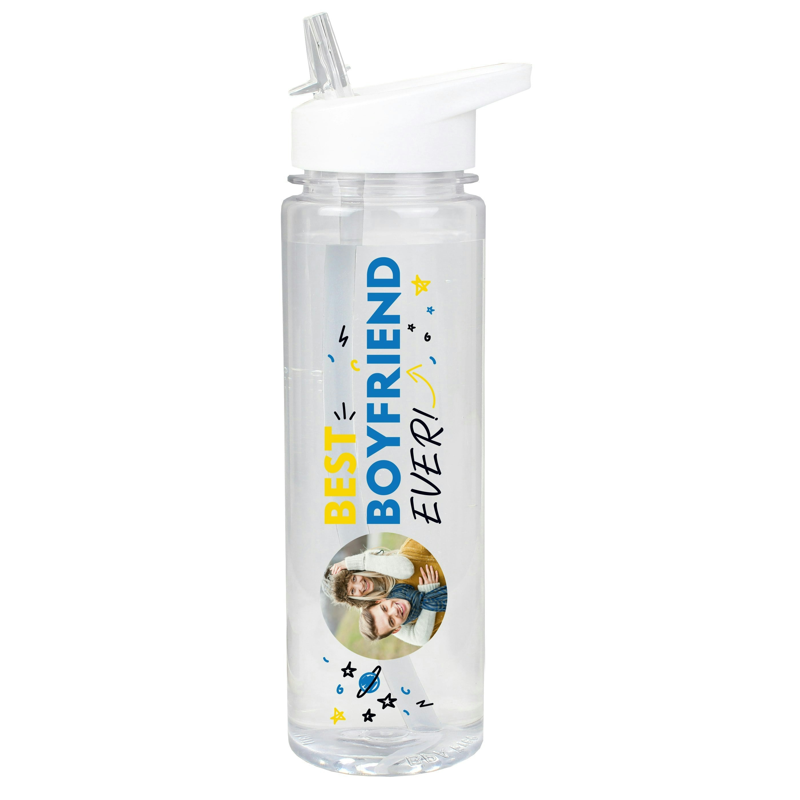 Personalised Memento Company White Personalised Best Ever Photo Upload Water Bottle