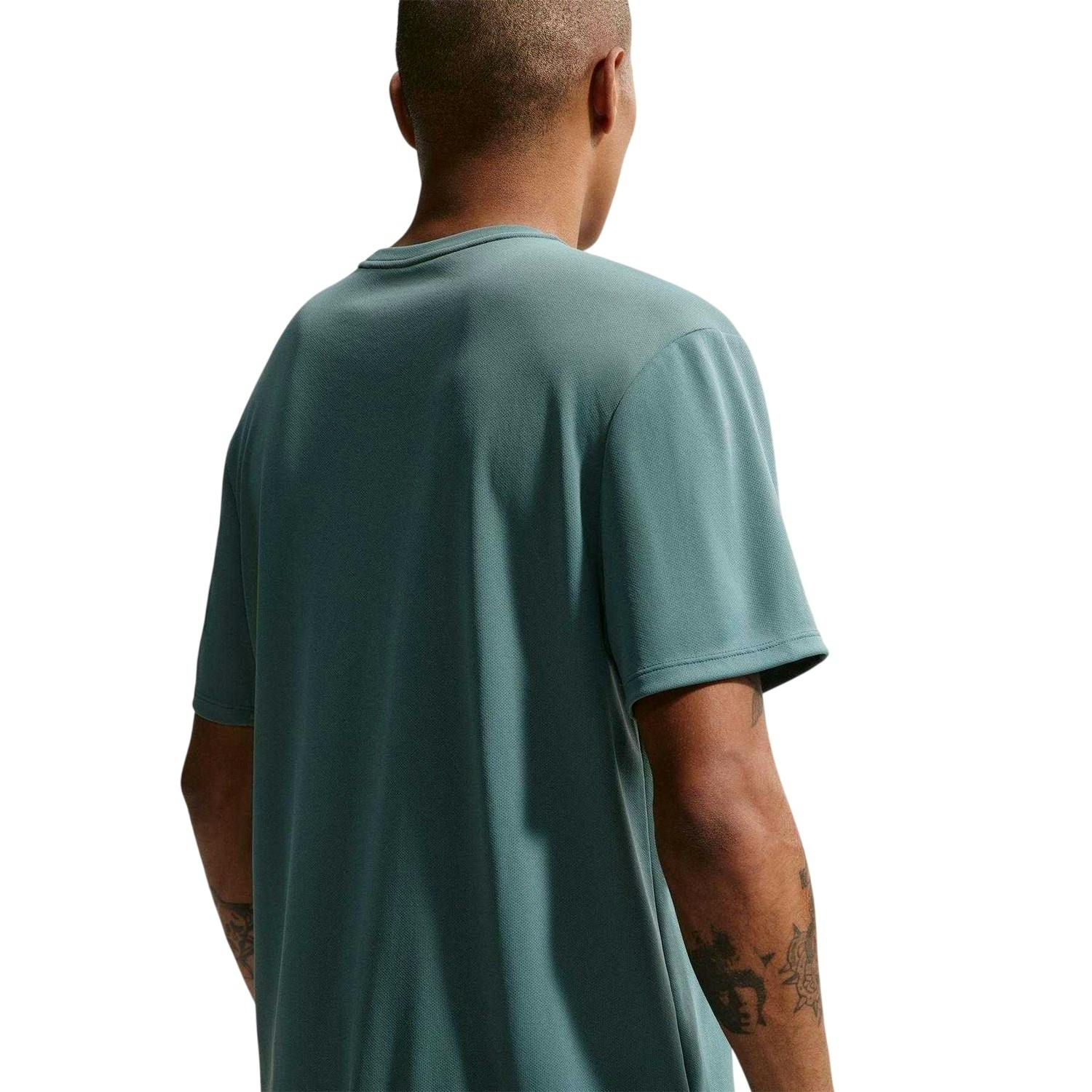 Nike Men's Grey Miler Swoosh Reflective Detail T-Shirt - Slate - Xl - Slate - 100% Polyester