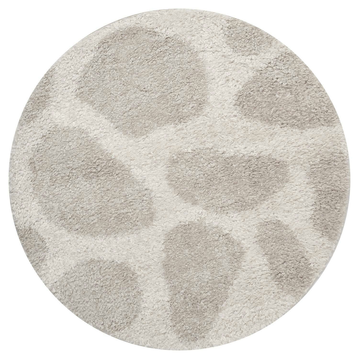 Rackhams Cream Moodi Shaggy Kora Rug - Ø 120 Cm
