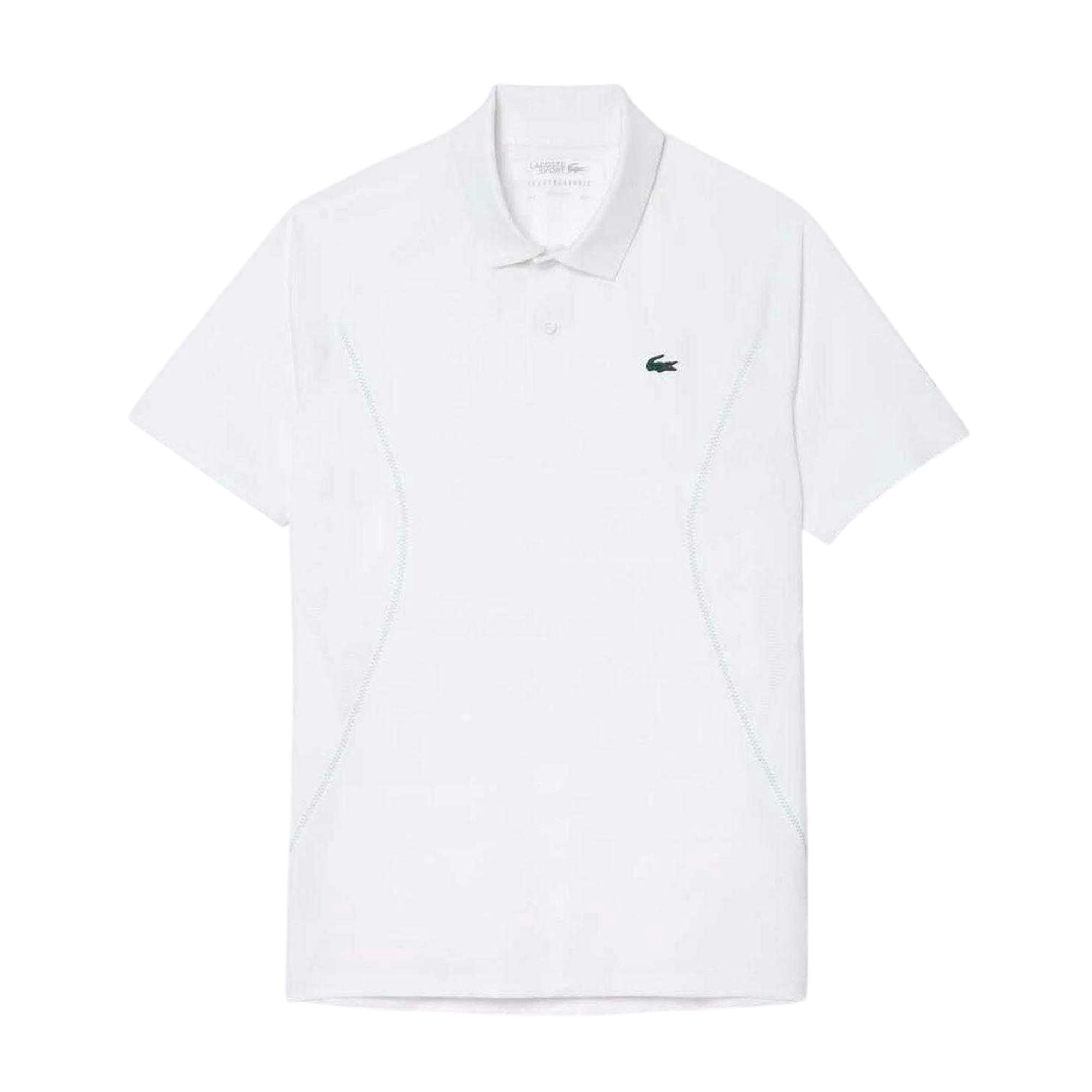 Lacoste Men's White Tennis X Novak Djokovic Regular Polo Shirt - Xxl - 100% Mixed