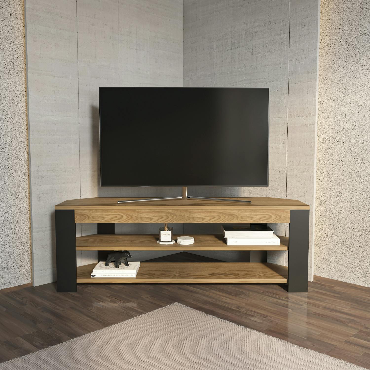 Decorotika Black Rita Modern Tv Stand Tv Cabinet For Tv's Up To 52" - Oud