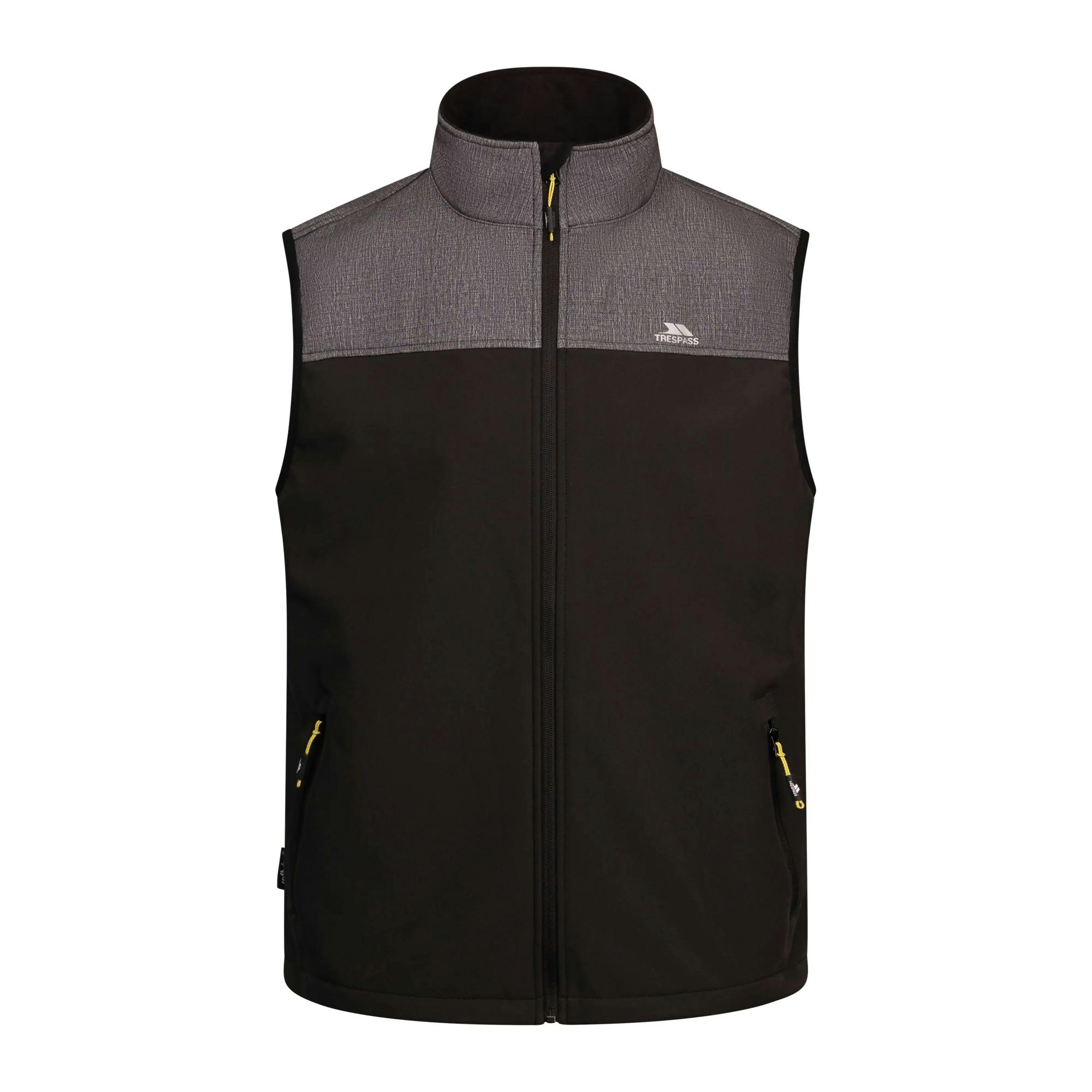 Trespass Men's Dark/Grey Abbott Softshell Jacket - Marl - S - Marl - 98% Polyester/2% Elastane