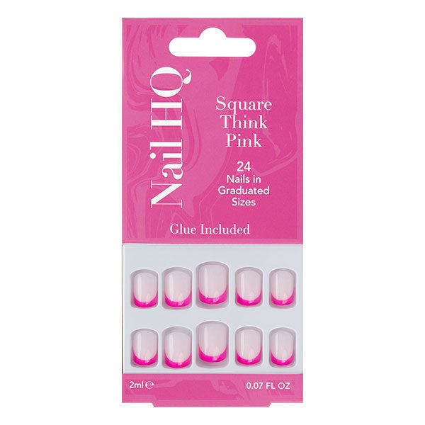 Nail Hq Pink Square Think Nails
