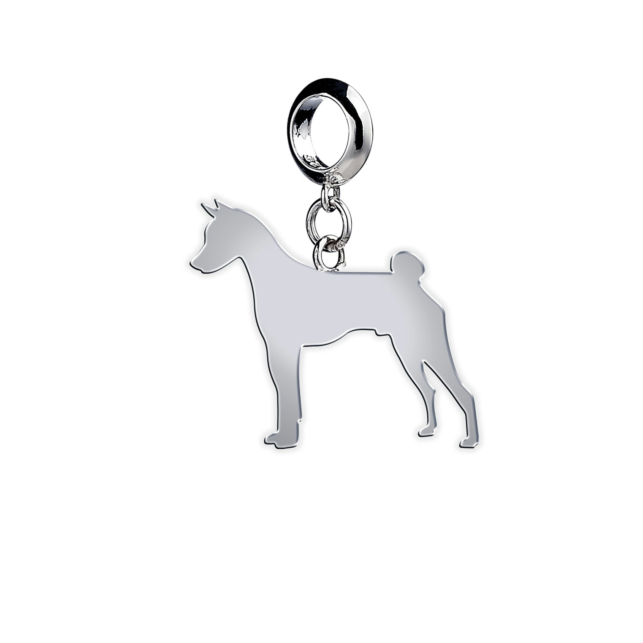 Mylee London Silver Basenji Silhouette Charm - Yes - Slider Charm
