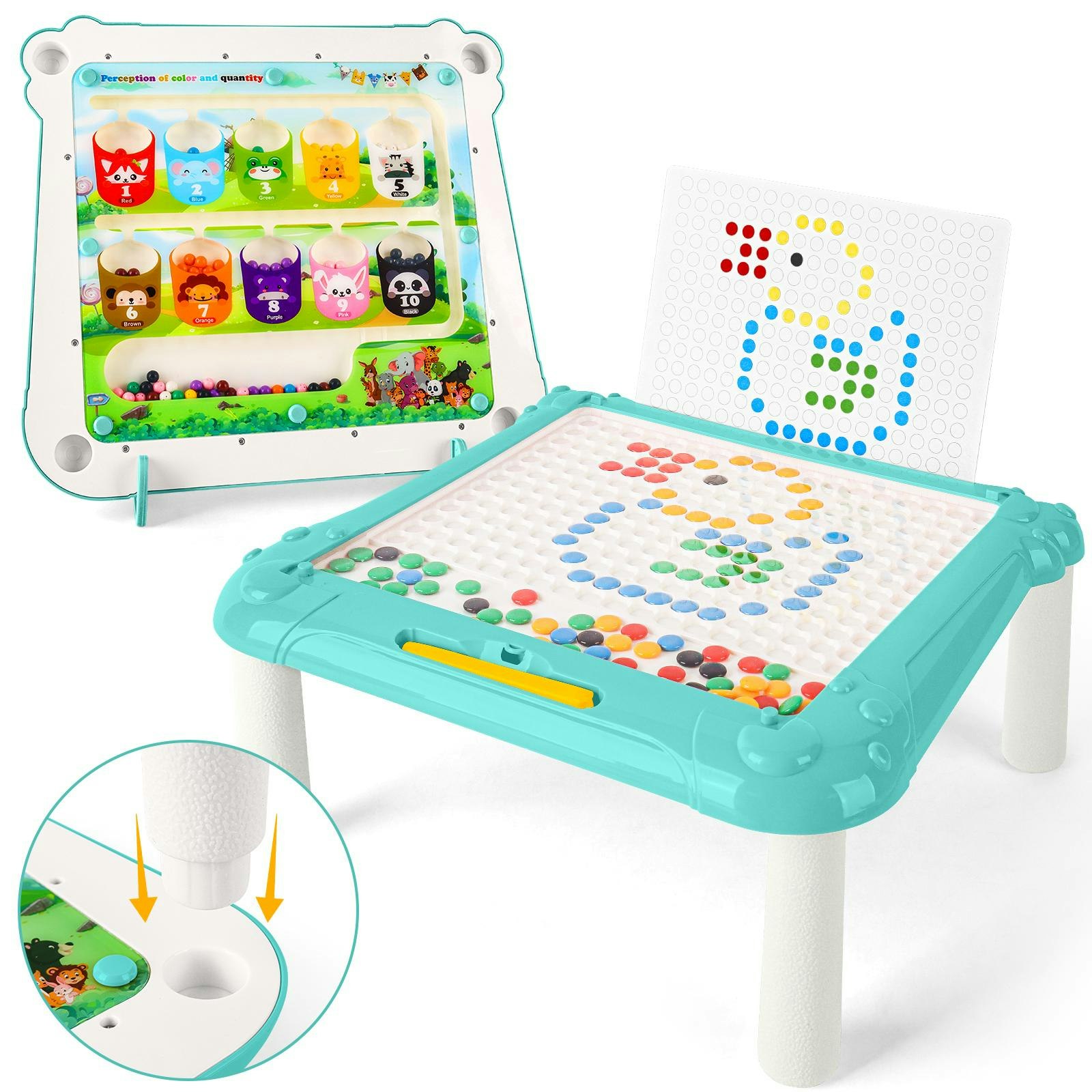 Deao Toys 2-In-1 Maze & Drawing Board For Kids – Stem Montessori Toy With 10 Double-Sided Pattern Cards For Early Learning And Fine Motor Skills