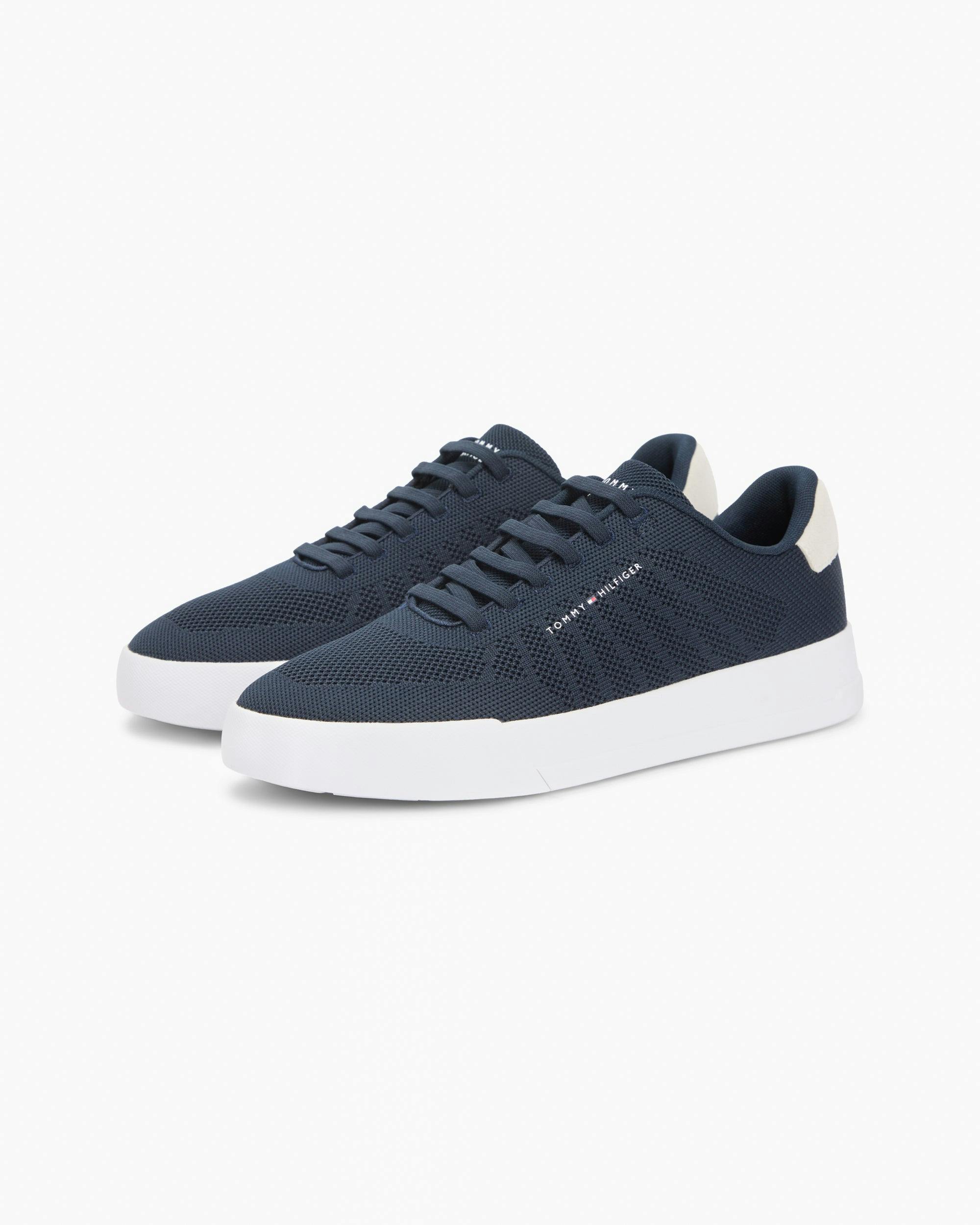 Tommy Hilfiger Men's Blue Th Court Knit Trainers - Desert Sky - Desert Sky - Uk10.5 Eu45 Us11.5