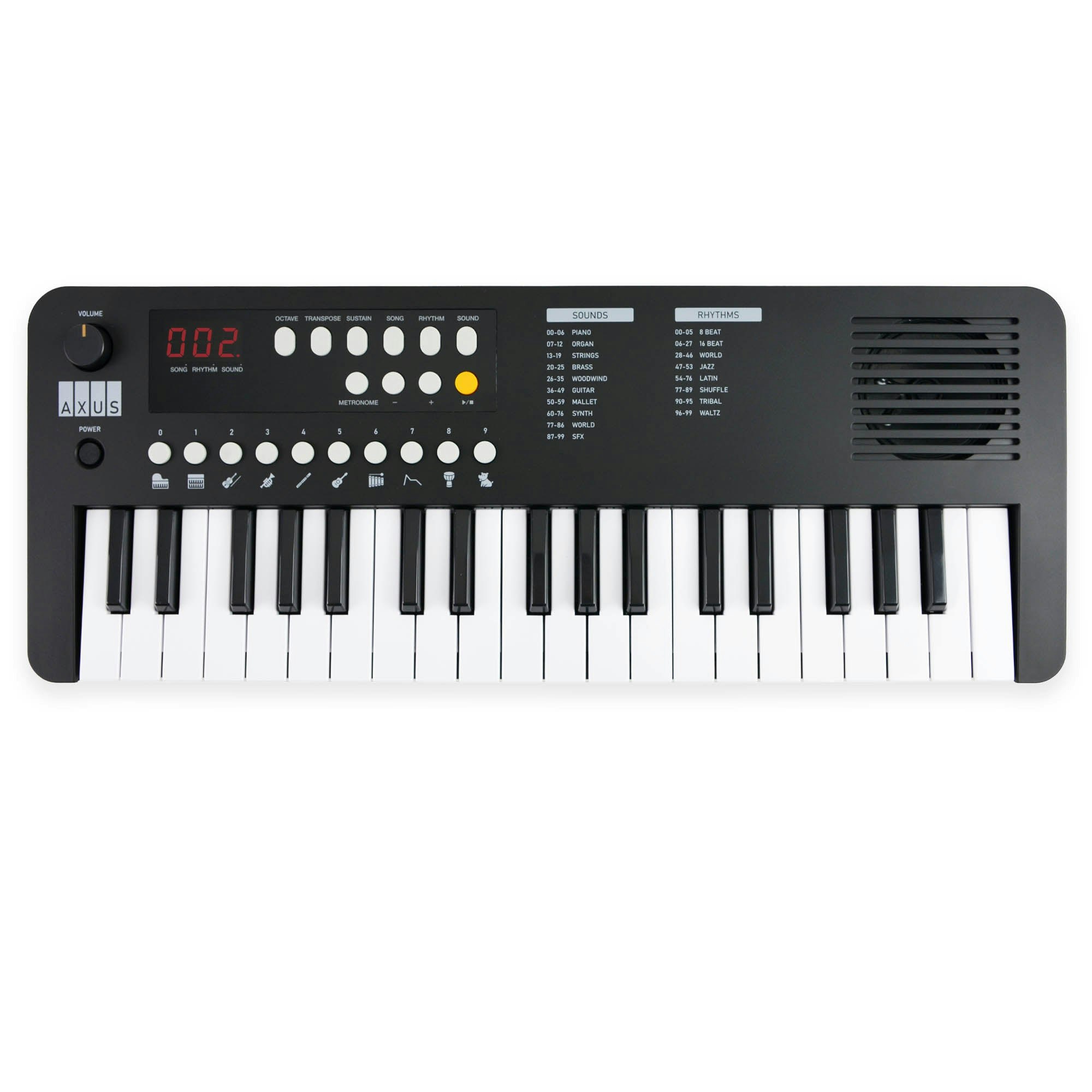 Axus Black Mini Keyboard 37 Key Keyboard