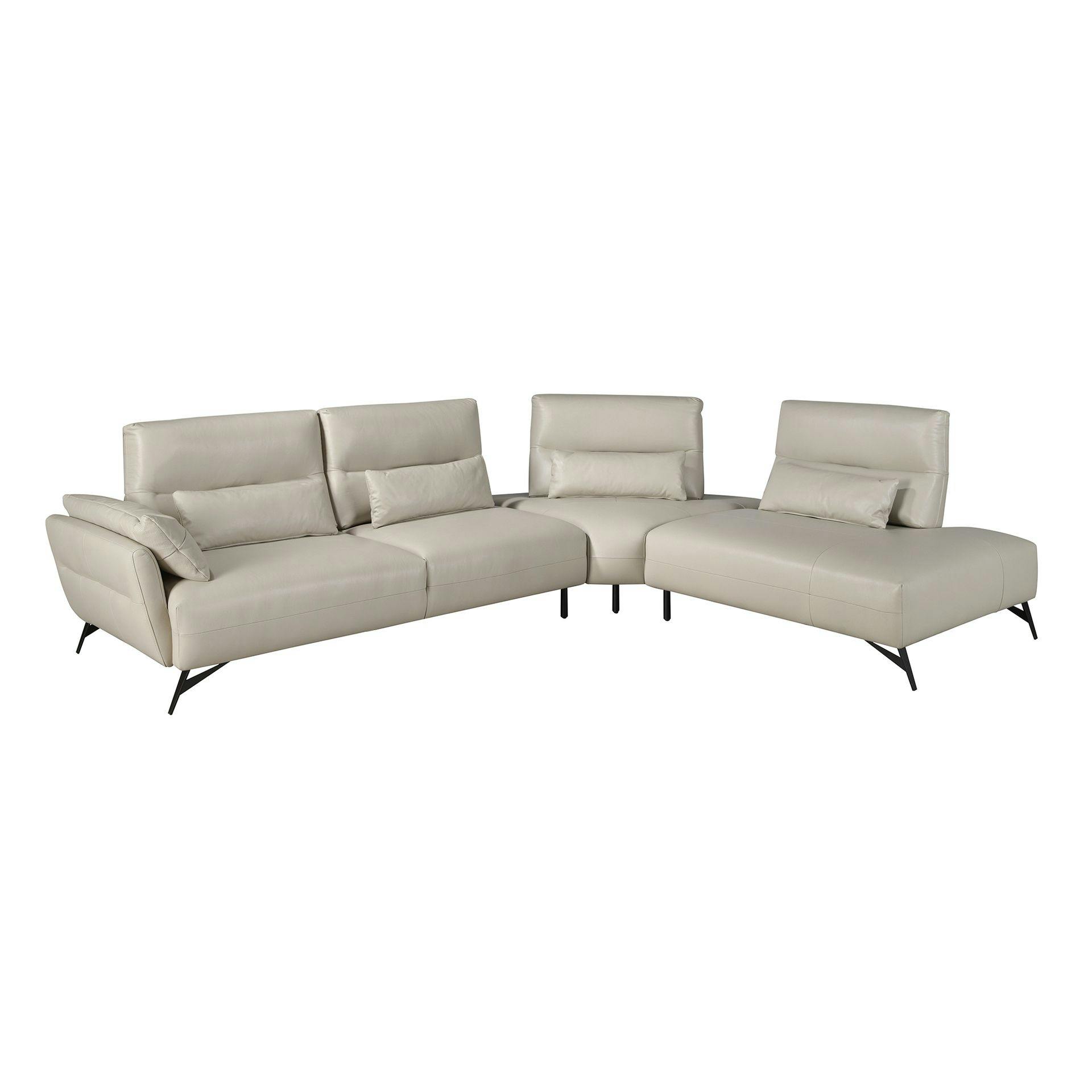 Angel Cerdá Corner Sofa In Sand Leather 6213/6214 - Right