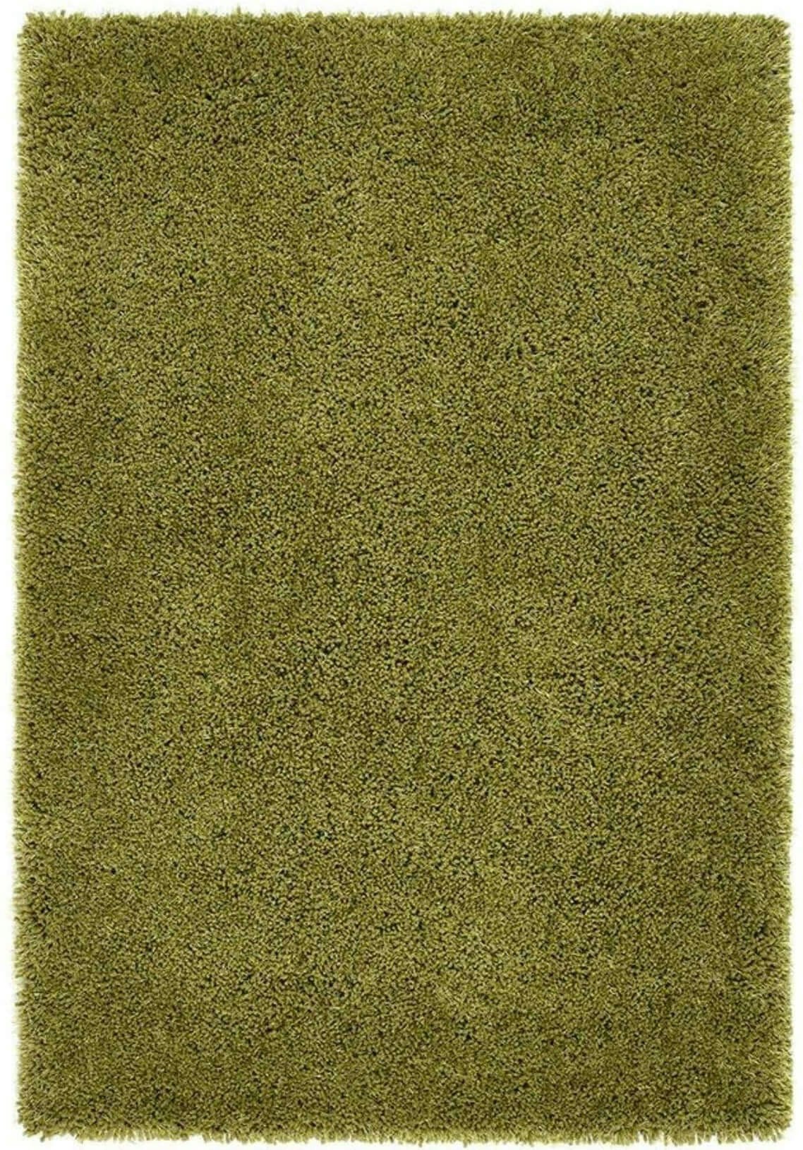 The Rugs Green Chicago Olive Shaggy Rug - 160X230 Cm