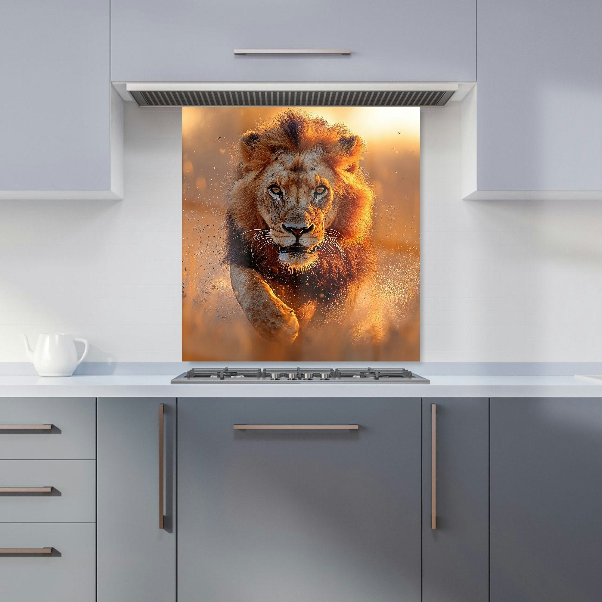 Warren Reed Lion Kitchen Splashback - W700mm X H650mm