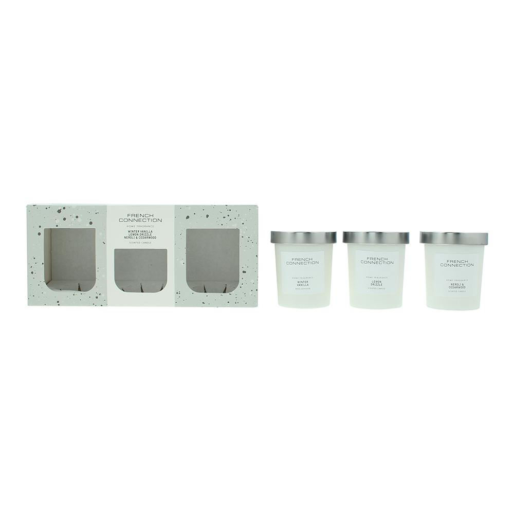 French Connection White Collection Trio Of Candles Gift Set 64G - Image 4